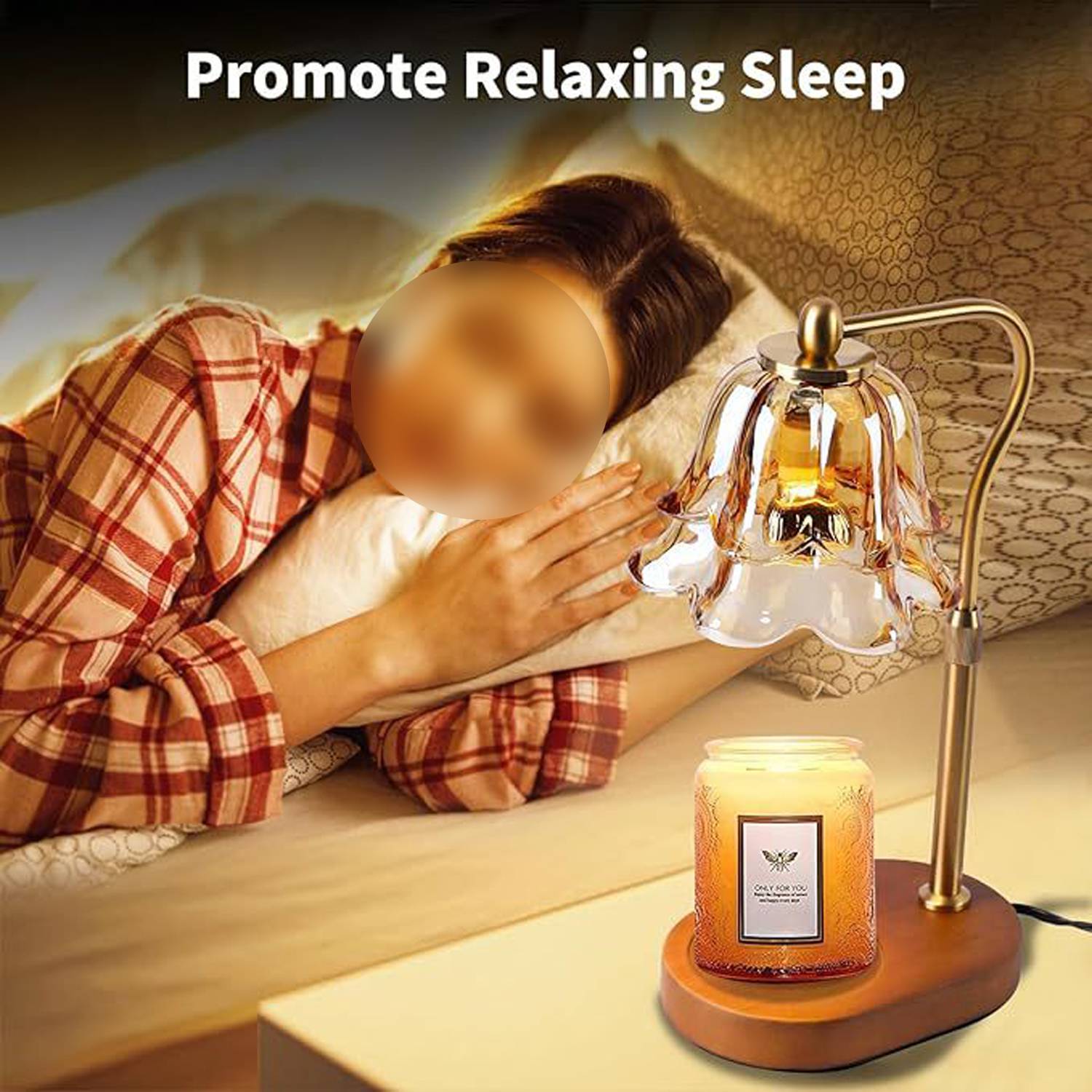 Adjustable Height Dimmable Candle Warmer Lamp 6