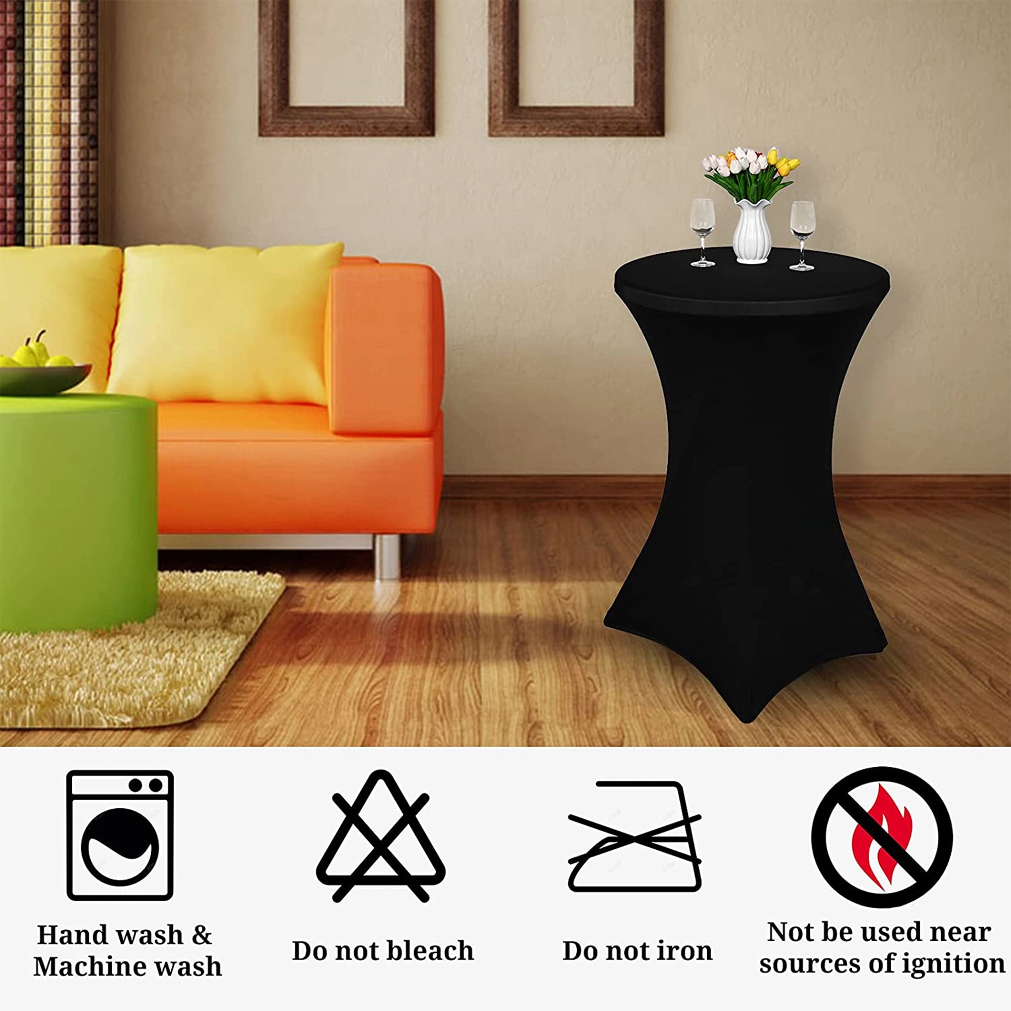 32in Custom Full Color Round Table Cover 3