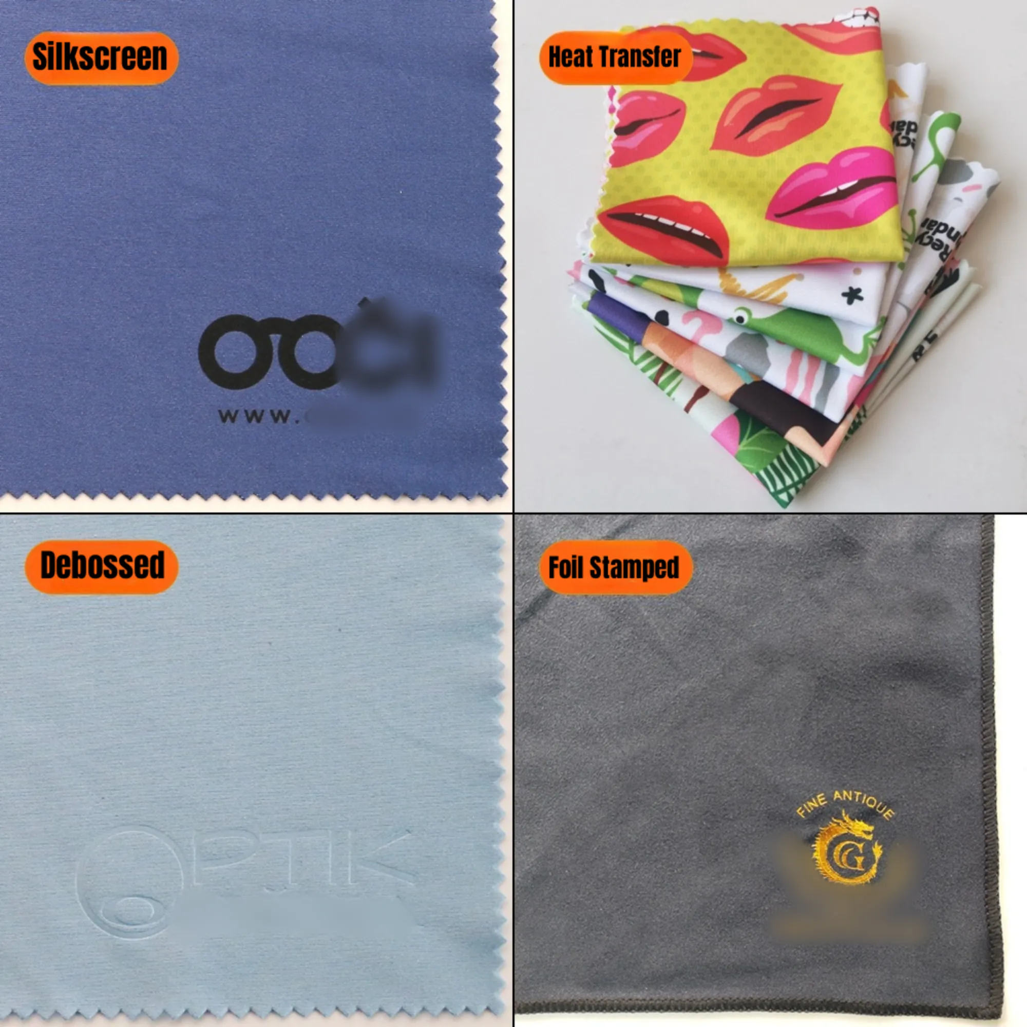 Colorful and highly effective cleaning eyeglass cloth 1