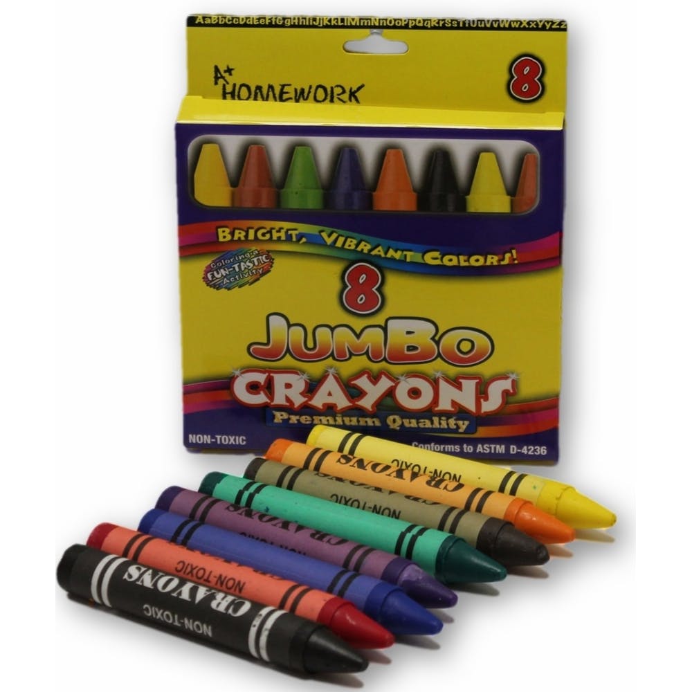 Jumbo Crayons - 8 Packs Bright Colors 2