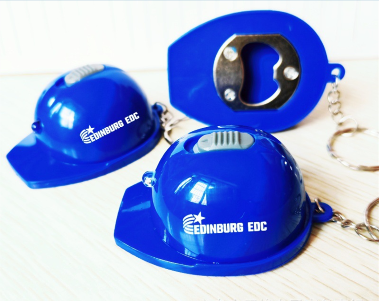 LED Hard Hat Keychain with Bottle Opener 2