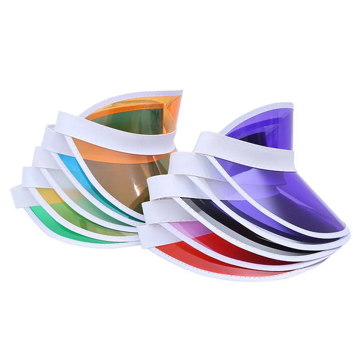 Unisex Outdoor PVC Clear Travel Sun Visor Hats 4