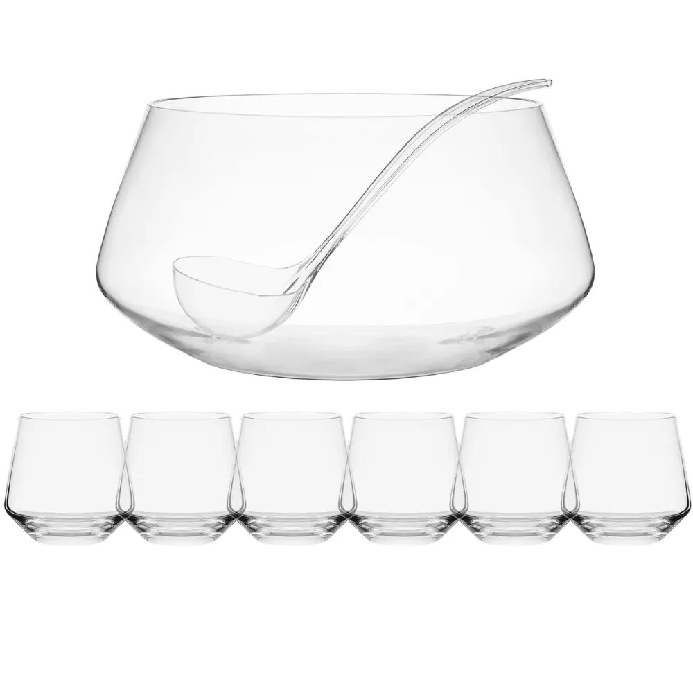 8-Piece Punch Bowl Set with Acrylic Ladle 7