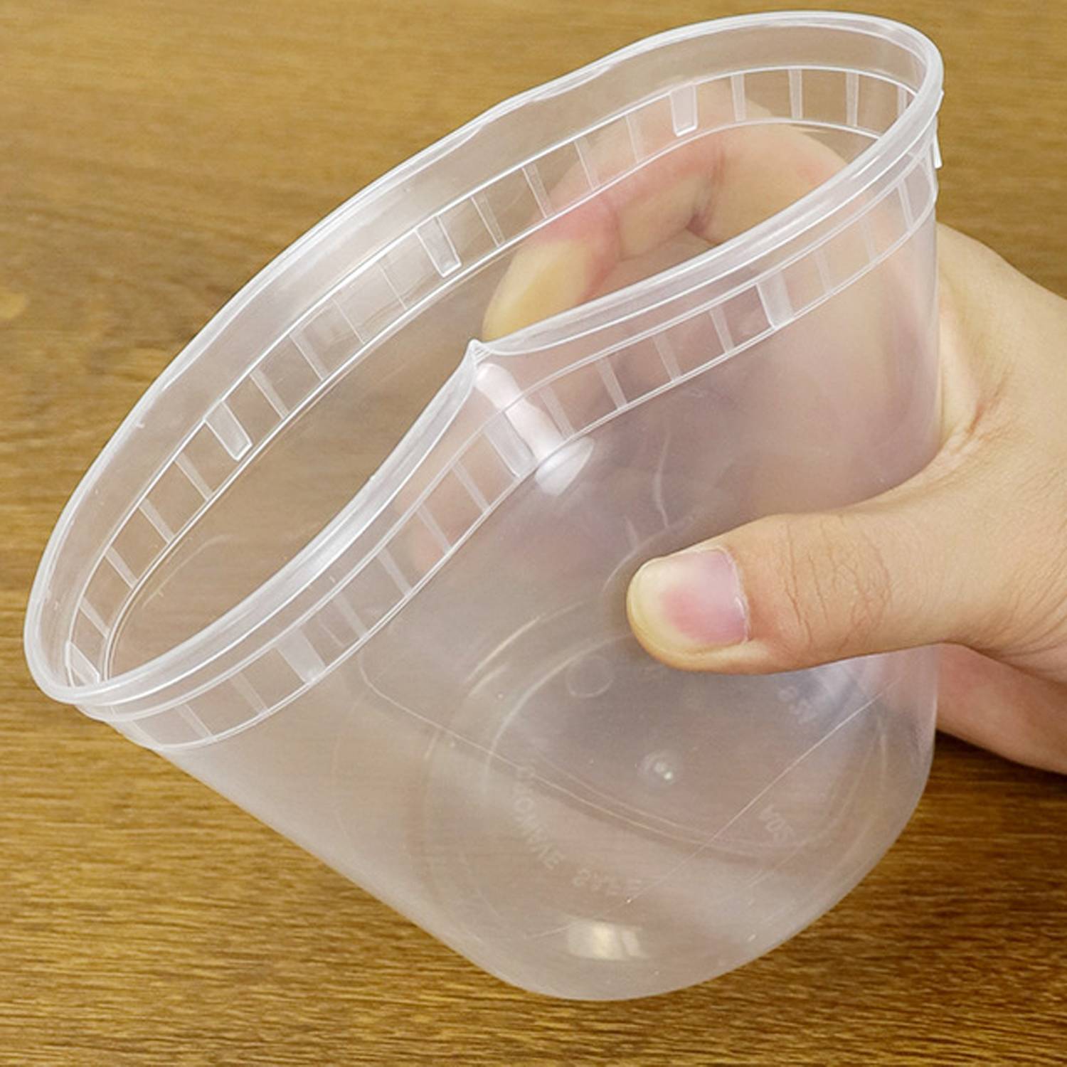 16oz Disposable Leakproof Plastic Takeaway Bowl w/Lid 6
