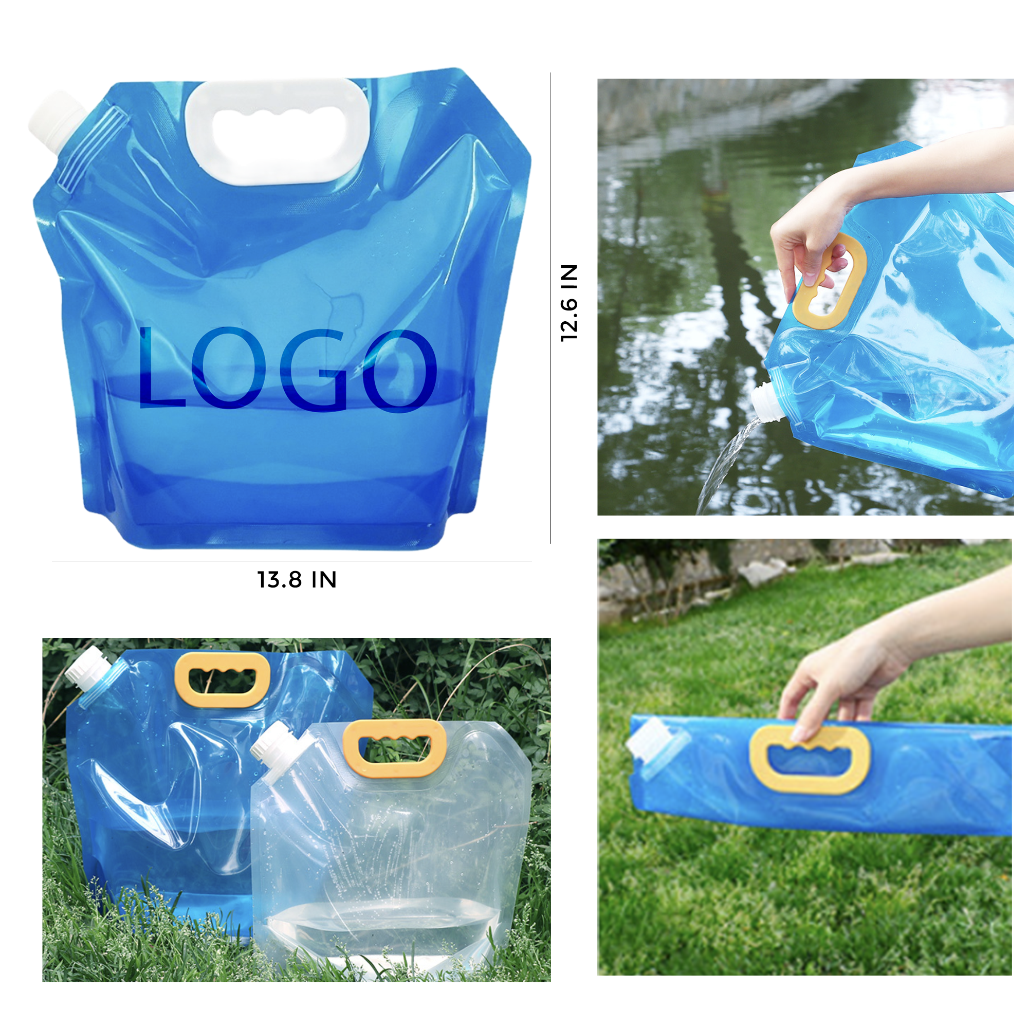 MOQ 10 PCS Convenient Foldable Portable Water Bag 2