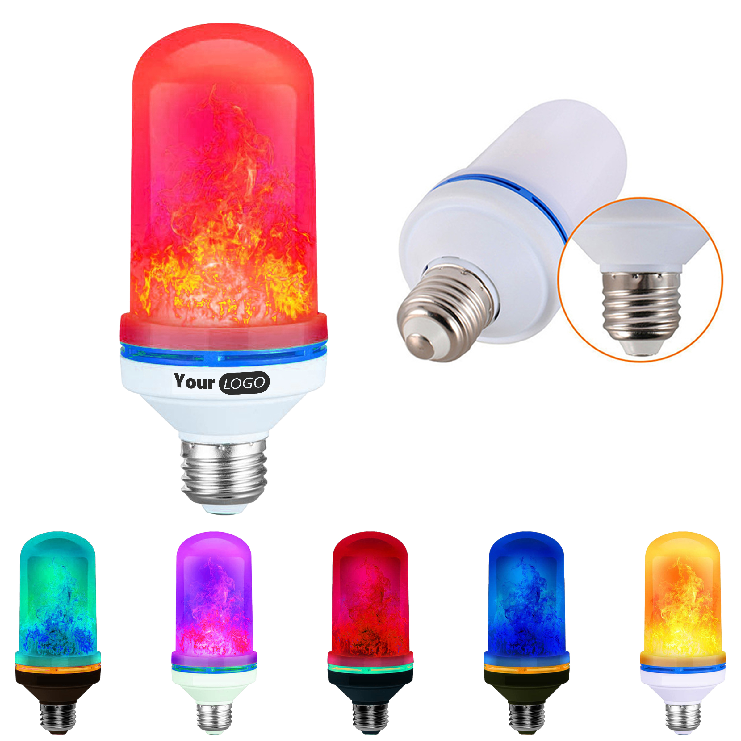 Plastic Customizable Led Flame Bulb With Mesmerizing Fire Effect 2
