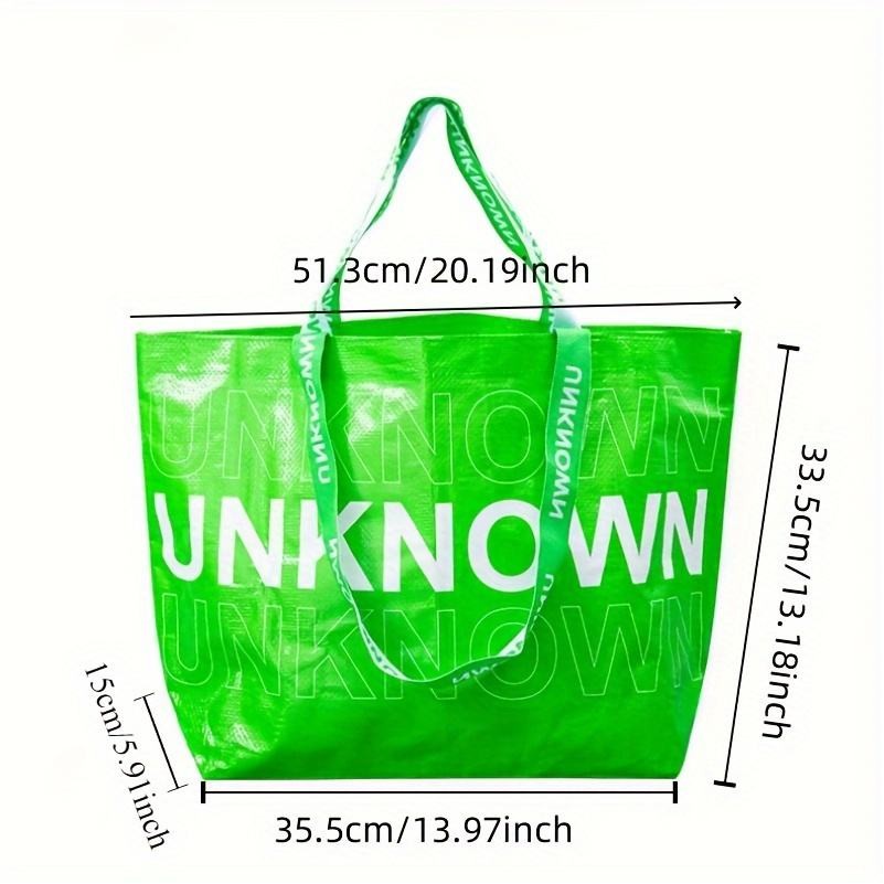 Custom Printed Extra Large Reusable Grocery Shopping Tote Bag Recyclable Laminated PP Woven Bag 1