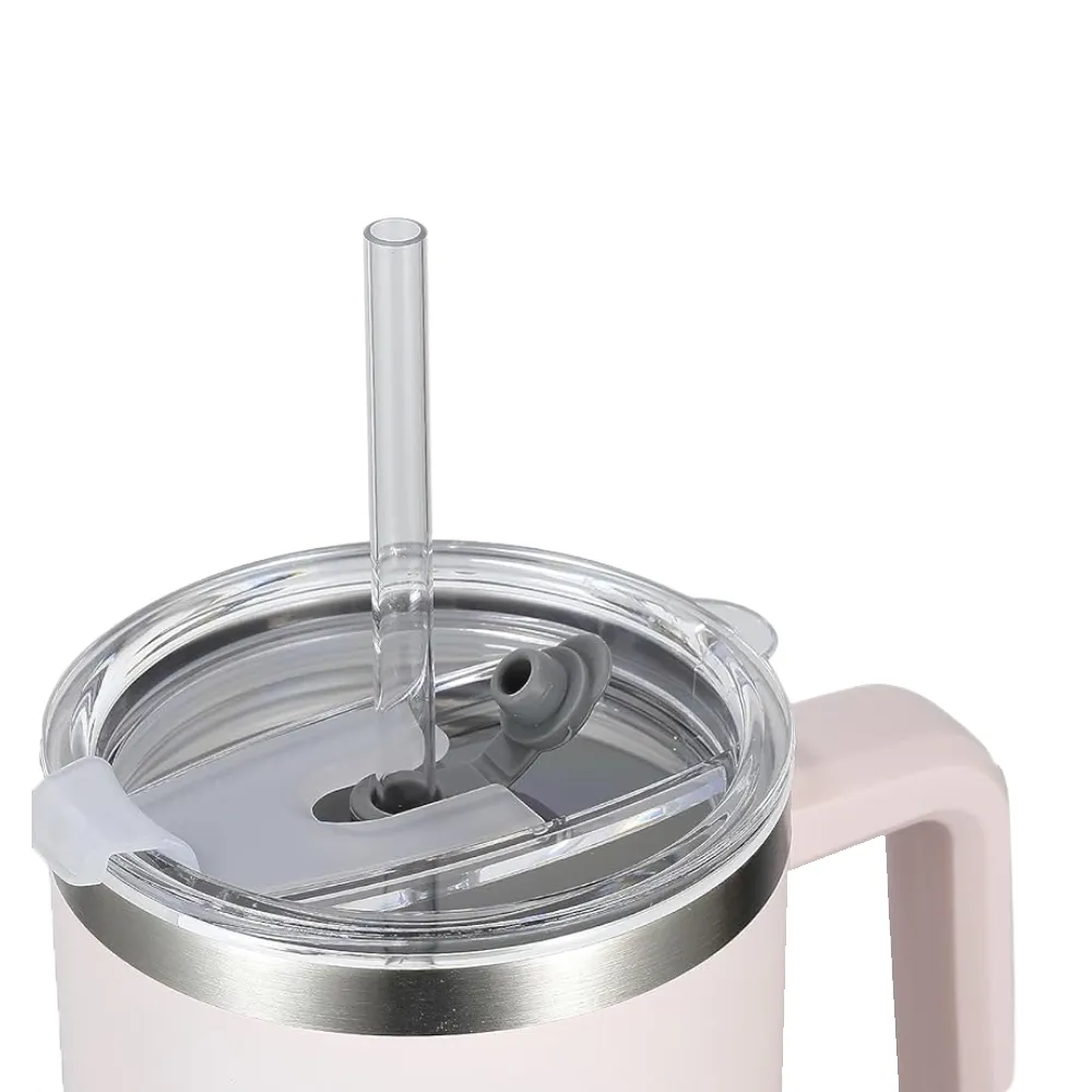 40oz. Insulated Tumbler with Handle and Straw 13