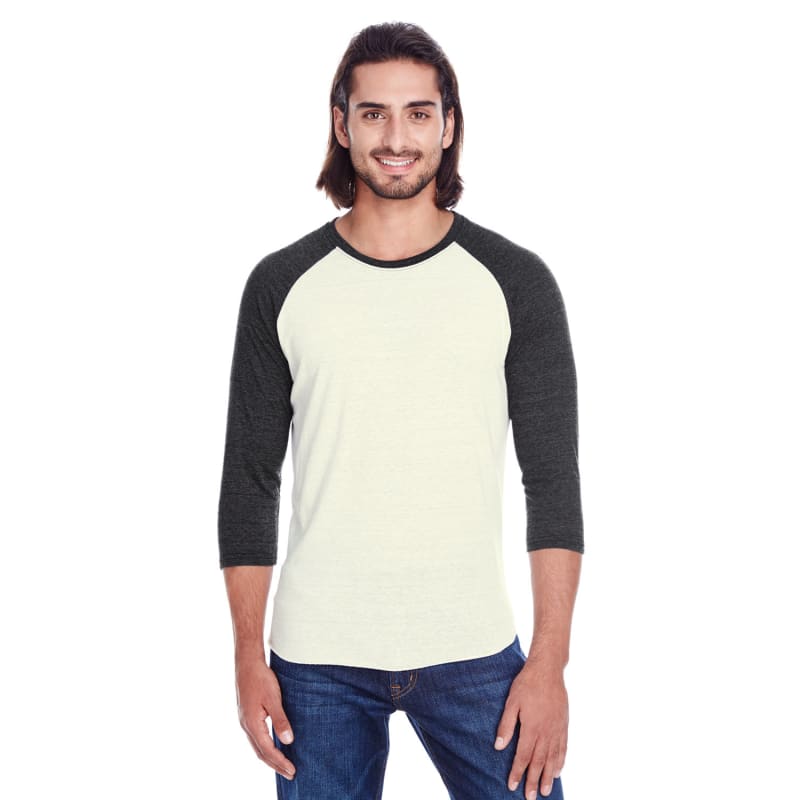 Threadfast Apparel Unisex Triblend 3/4-Sleeve Raglan 6