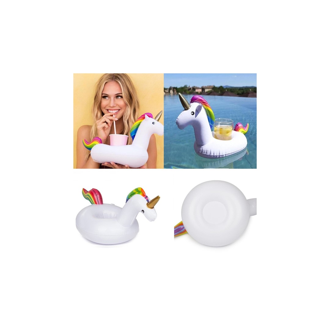 PVC Inflatable Floating Unicorn Cup Holder 6
