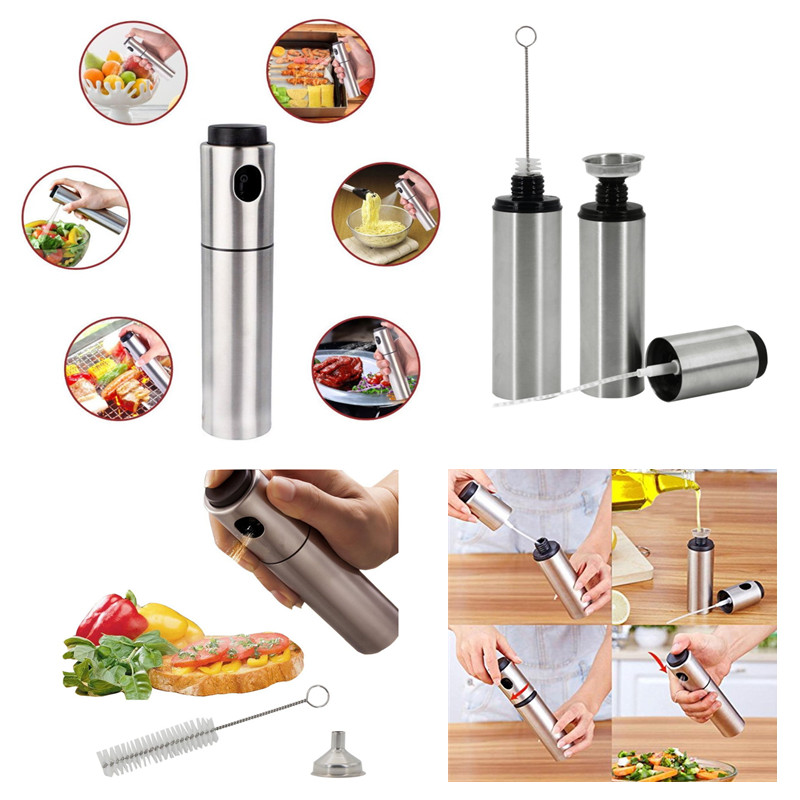 3oz Stainless Steel Cooking Oil Spray Bottle 2