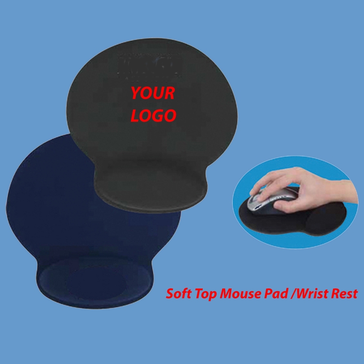 Soft-Top Mouse Pad with Wrist Rest 1