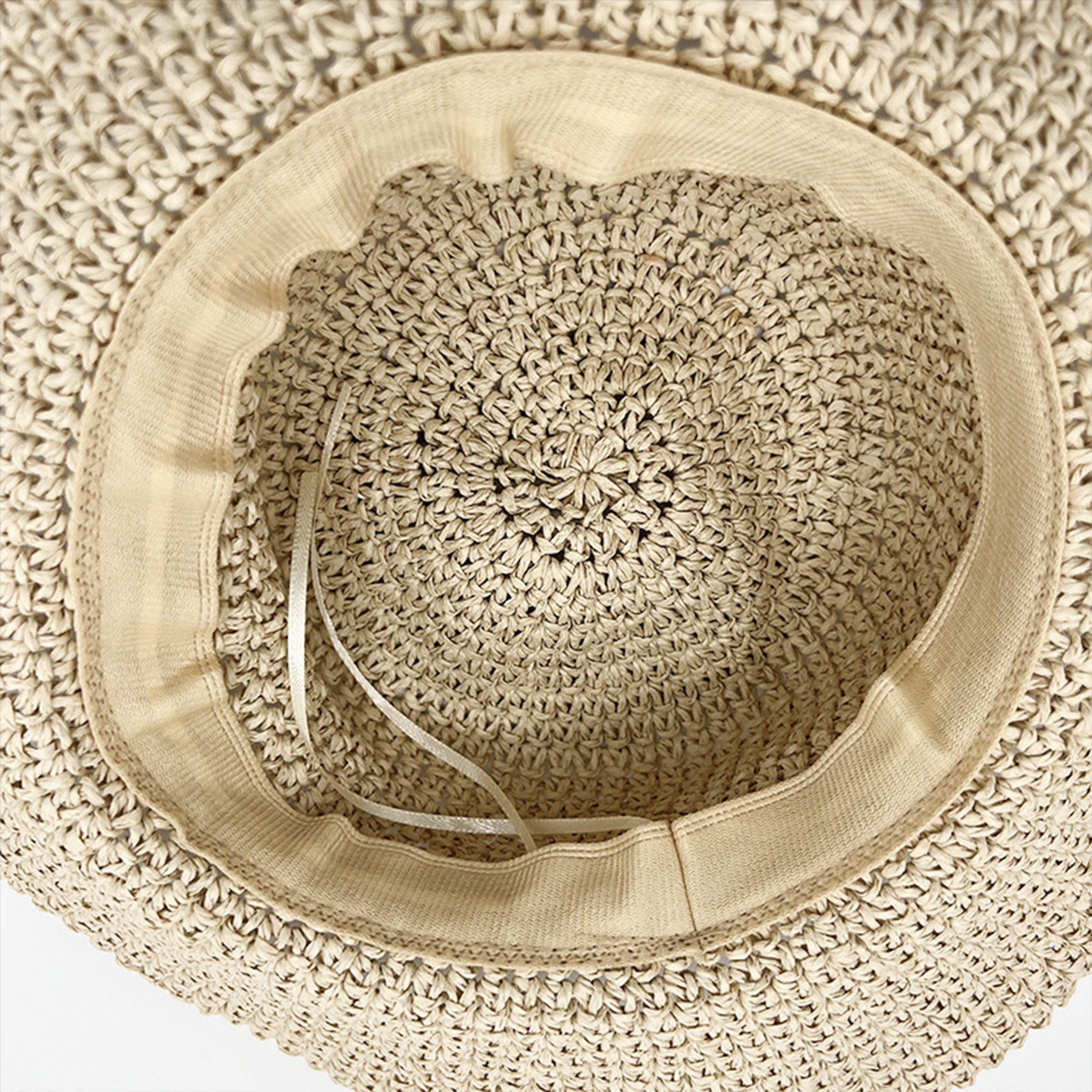 Straw Foldable Large Edge Sunshade Beach Hat 2