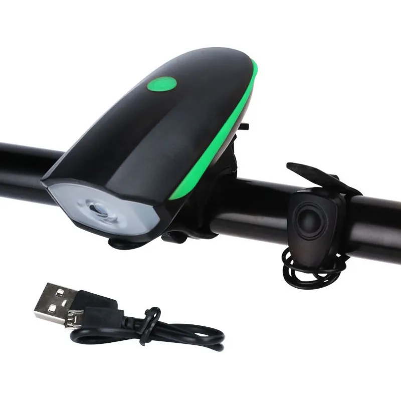 USB Rechargeable Bike Front Light with Horn 5