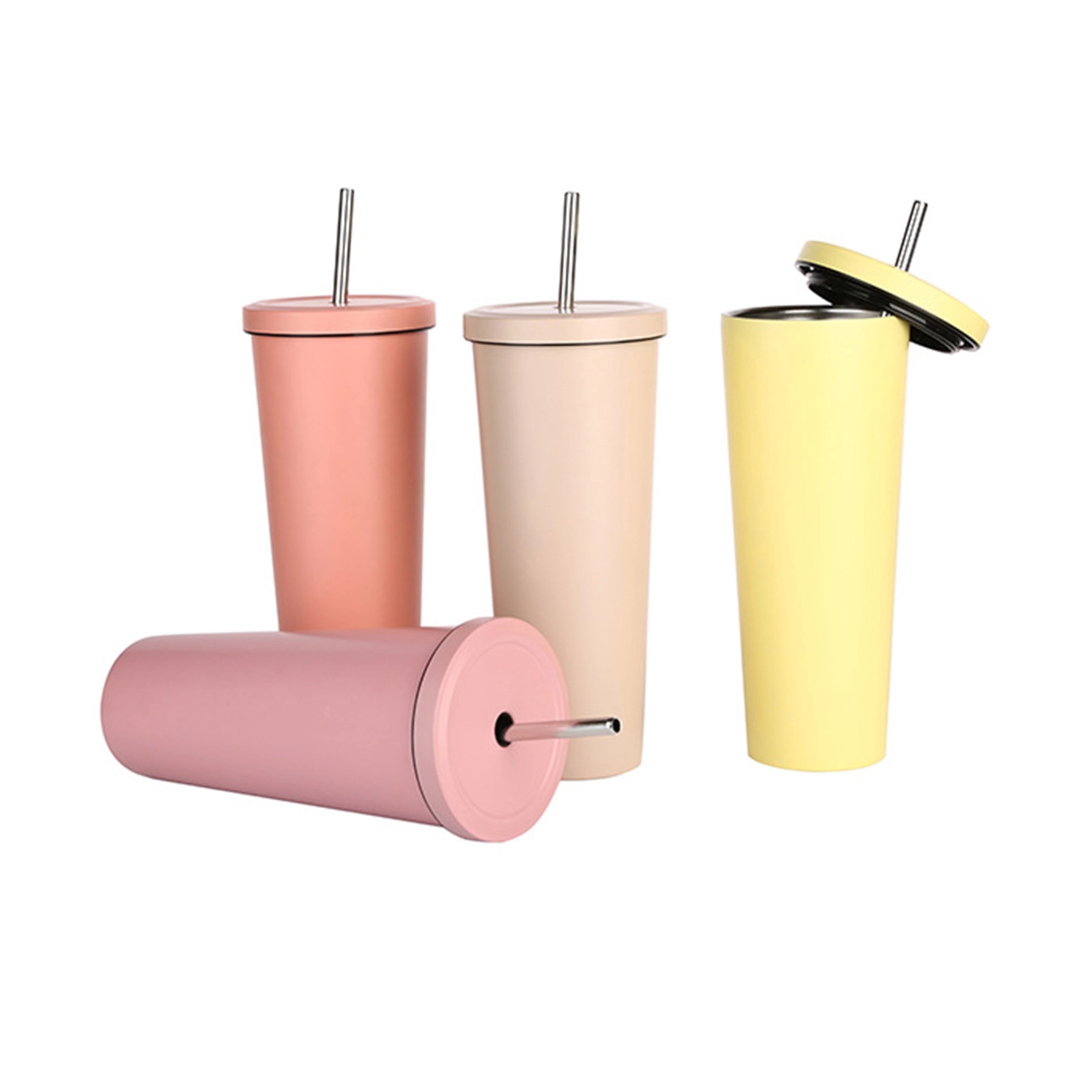 24 Oz Double-Layer Stainless Steel Straw Cup 3