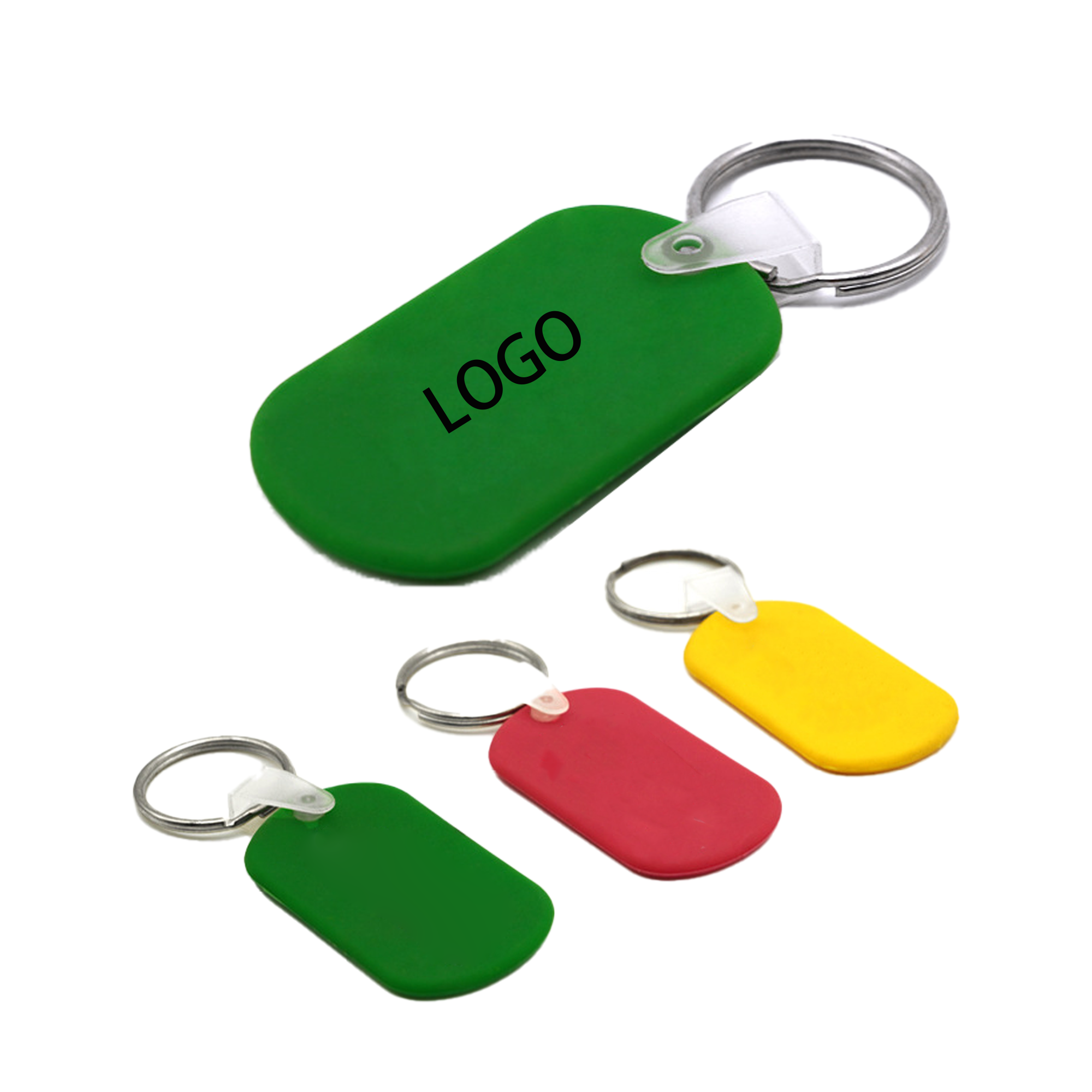 Oval Shaped Silicone Keychain 2