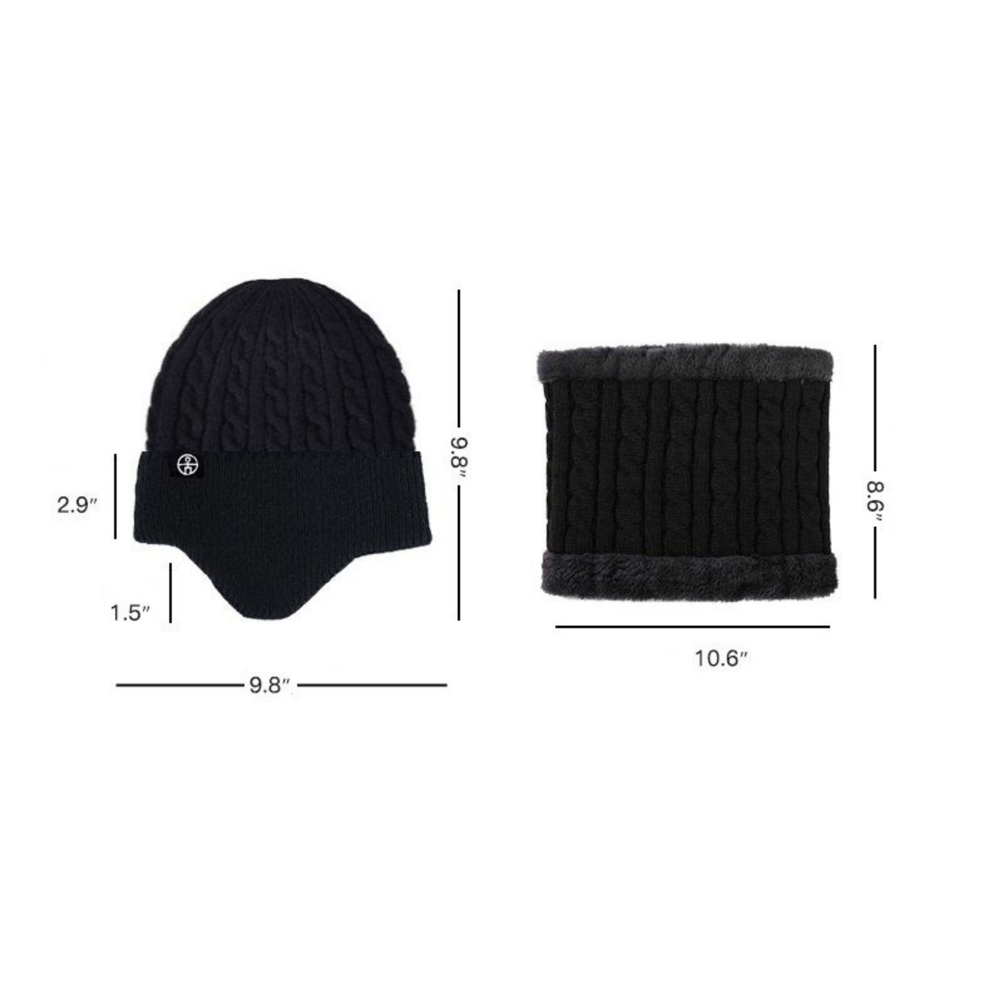 Two-Piece Thick Beanie And Snood Set 3
