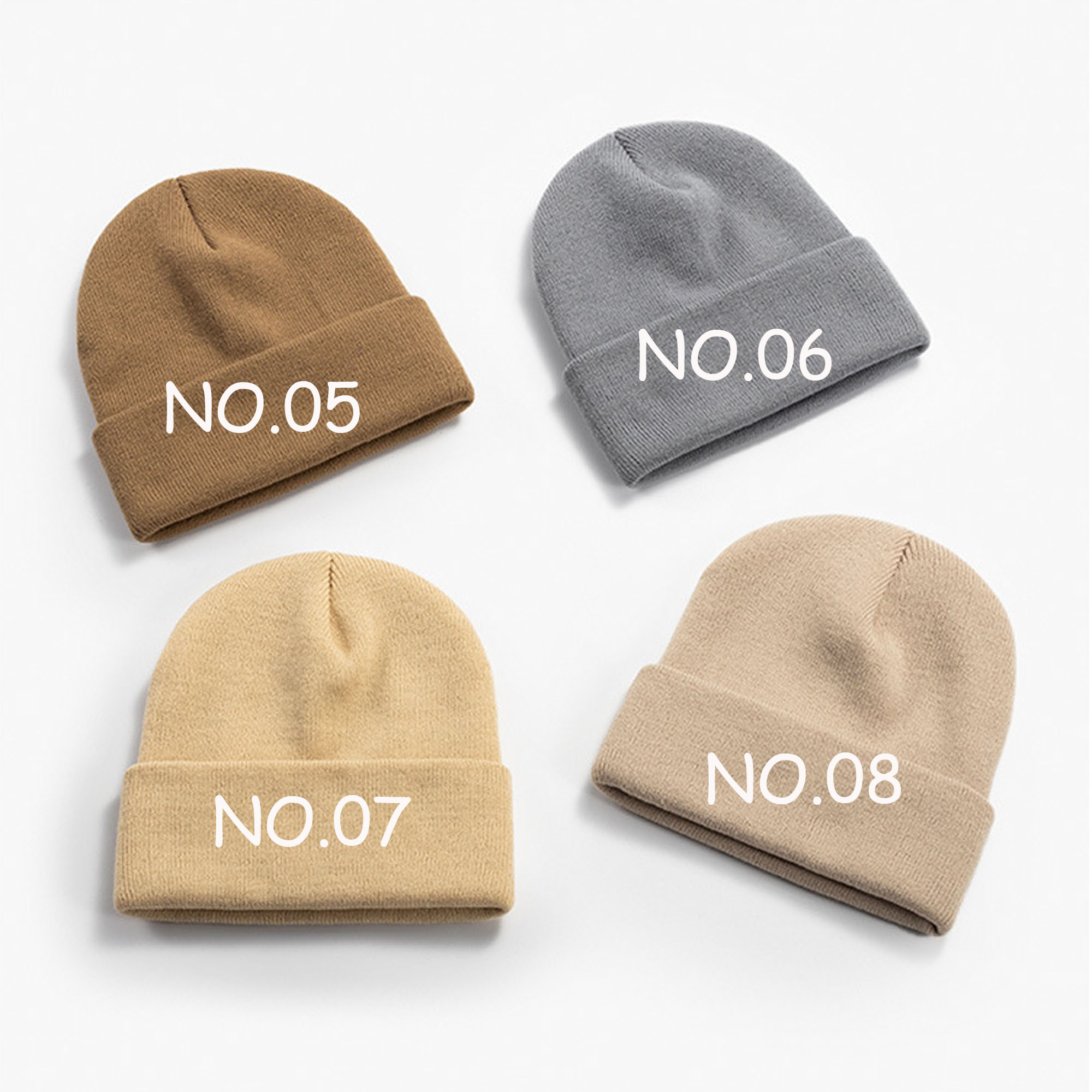 Unisex Cuffed Knitted Beanie 4
