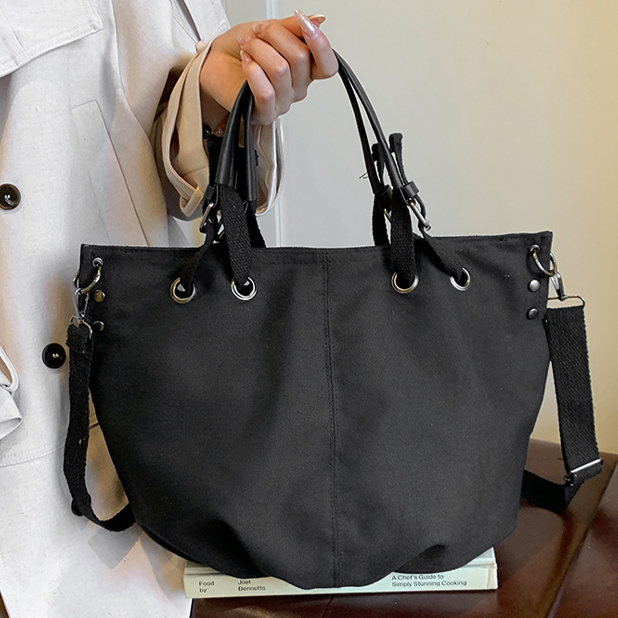 Canvas Large Capacity Retro Commuting Bag 6