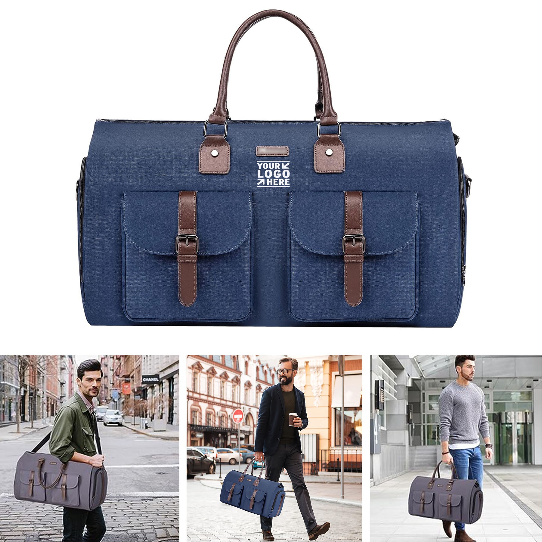 Canvas Garment Duffle Bag Heavy Duty Overnight Convertible Weekender Carry on Garment Travel Bags 1