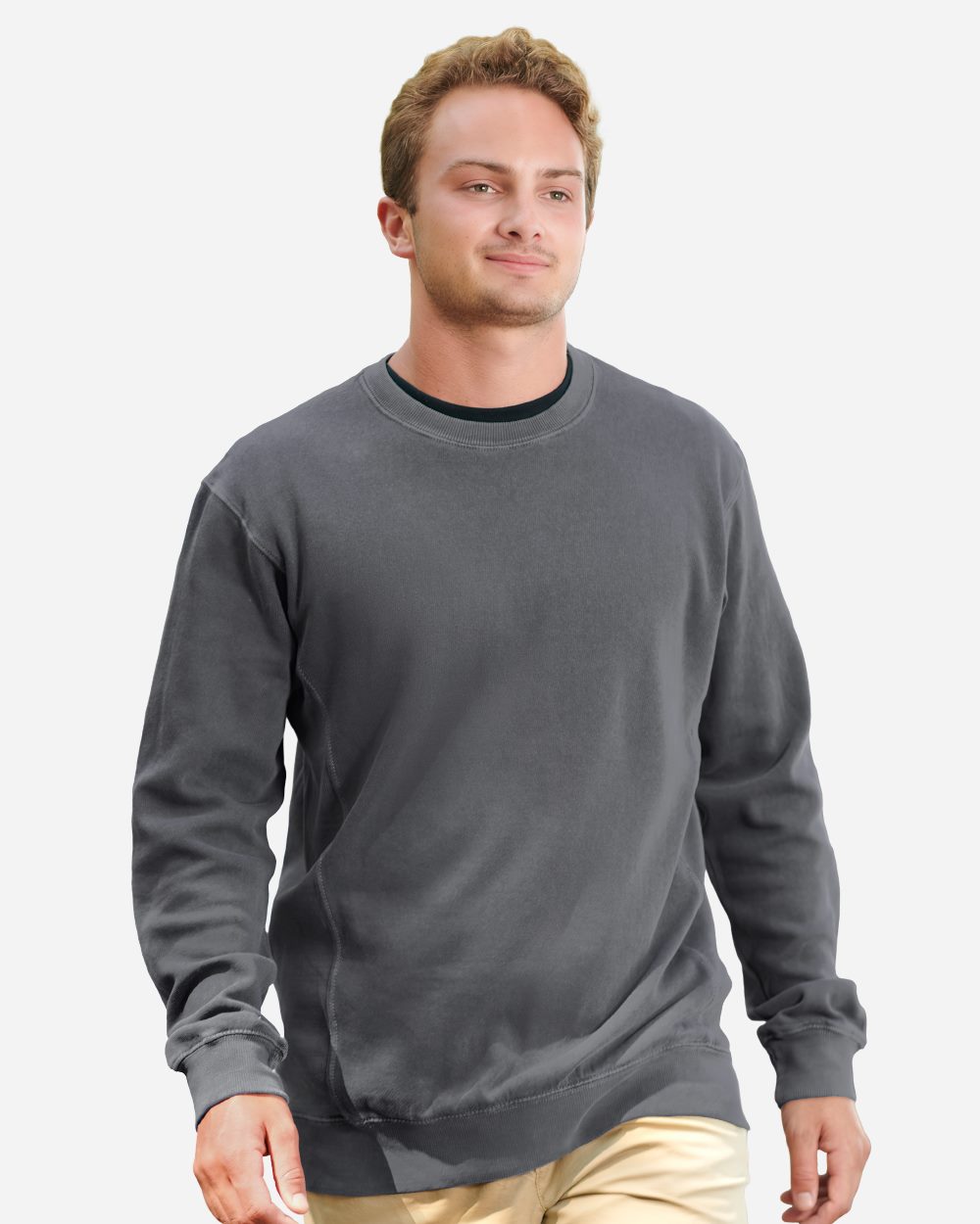 Unisex Pigment-Dyed Fleece Crewneck Sweatshirt - 8731 9