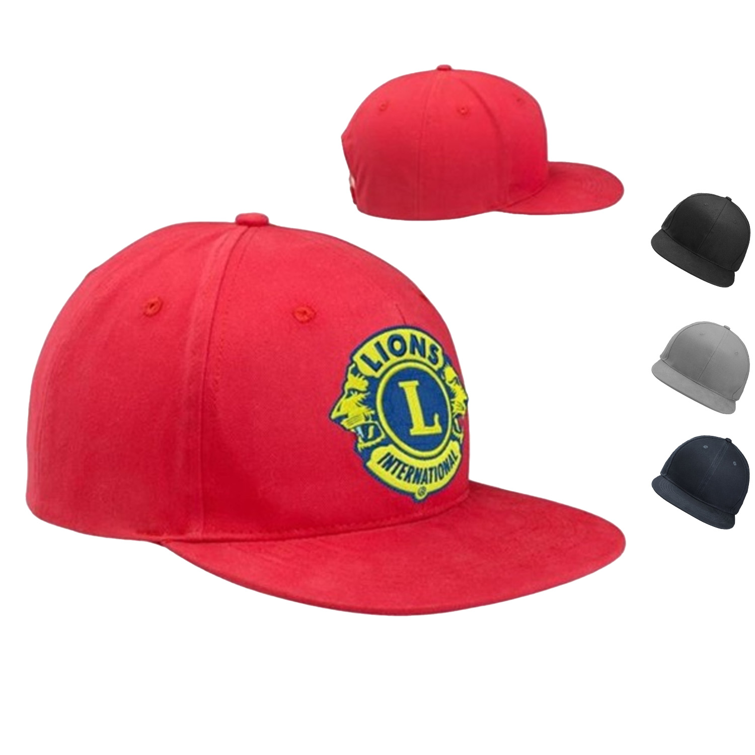 Flat Bill Snapback Hats w/ Custom Embroidery 6 Panel Caps 3