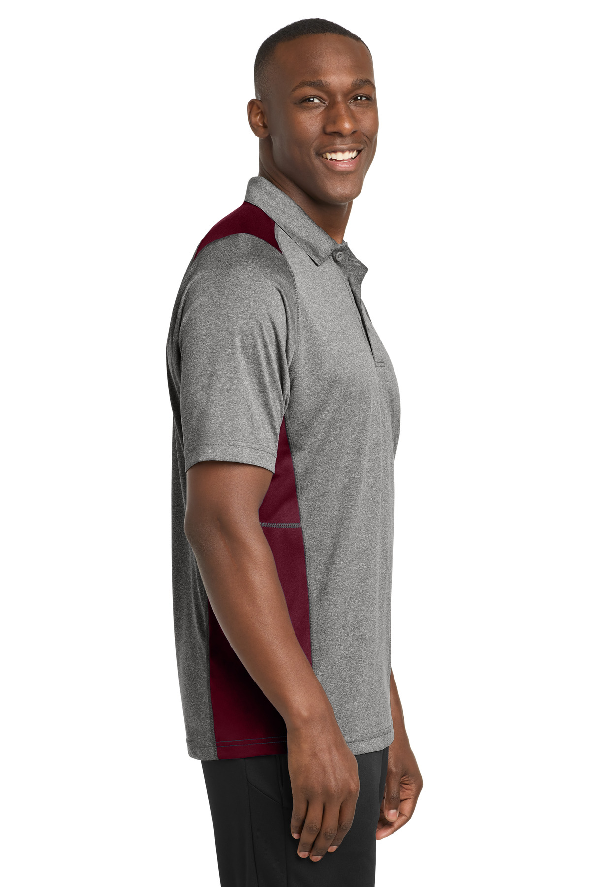 Sport-Tek Heather Colorblock Contender Polo. ST665 30