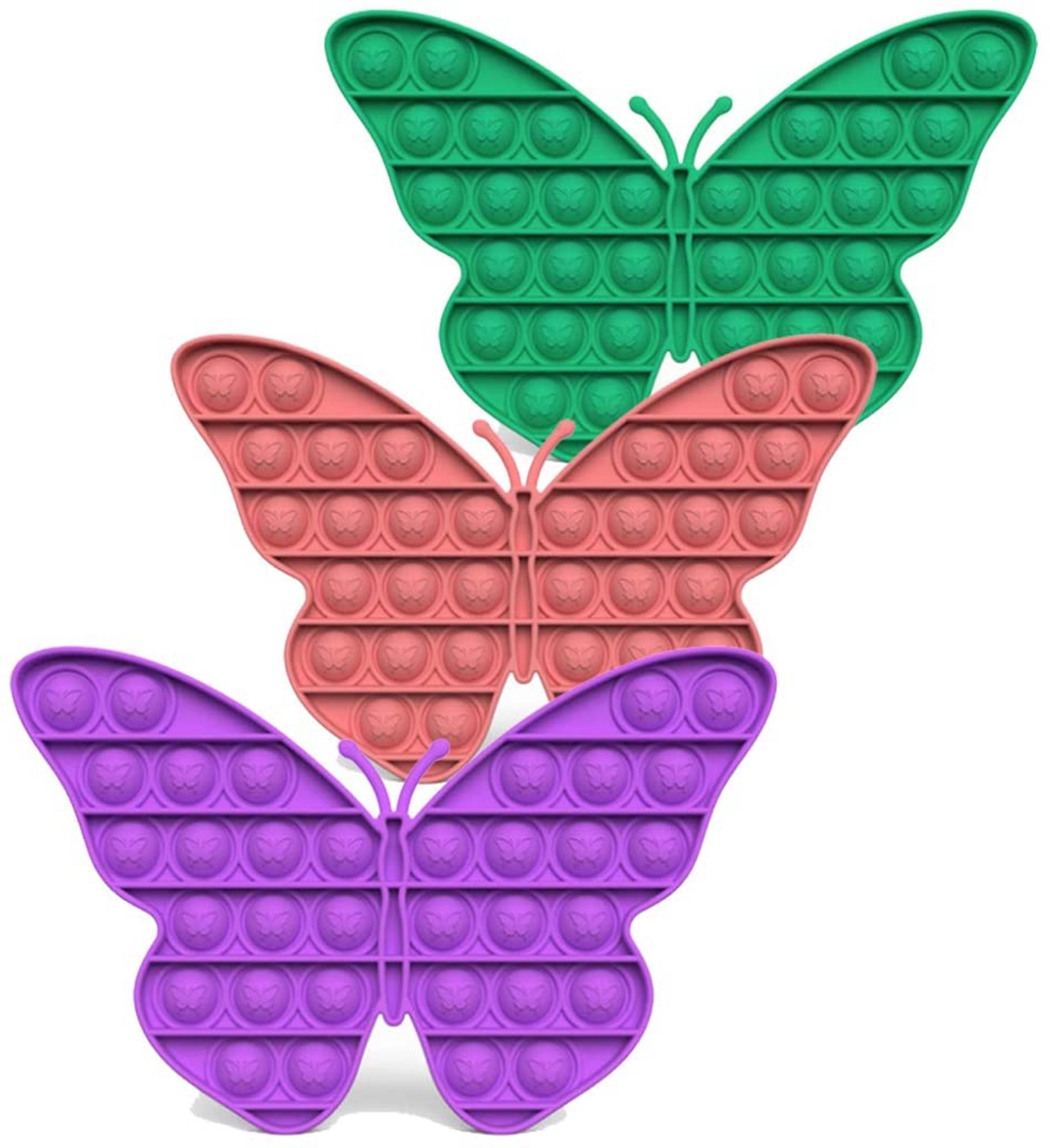 Butterfly Shape Silicone Push Pop Bubble Toy 3