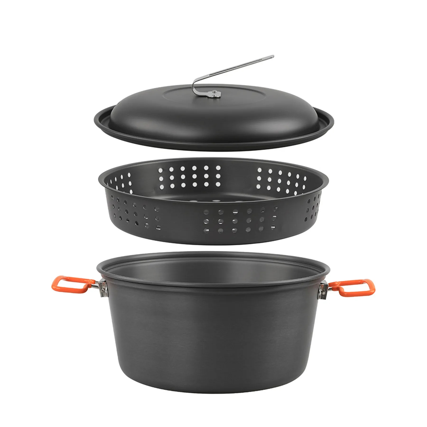 Alloy Outdoor Camping Double Ear Folding Pot 5