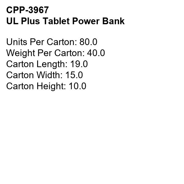 UL PLUS TABLET POWER BANK 26
