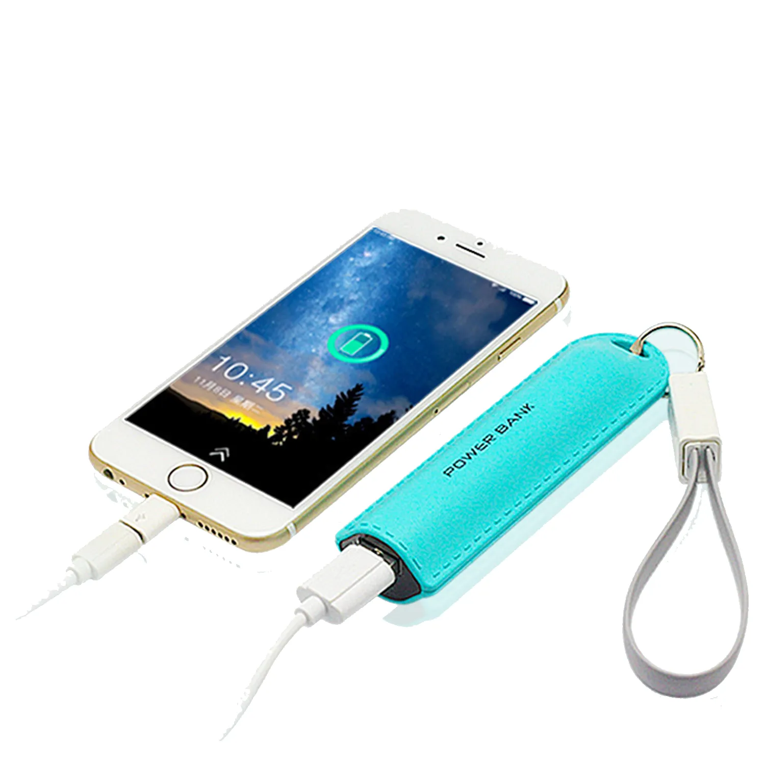 2600mAh 2 in 1 Keychain Power Bank Charger 4