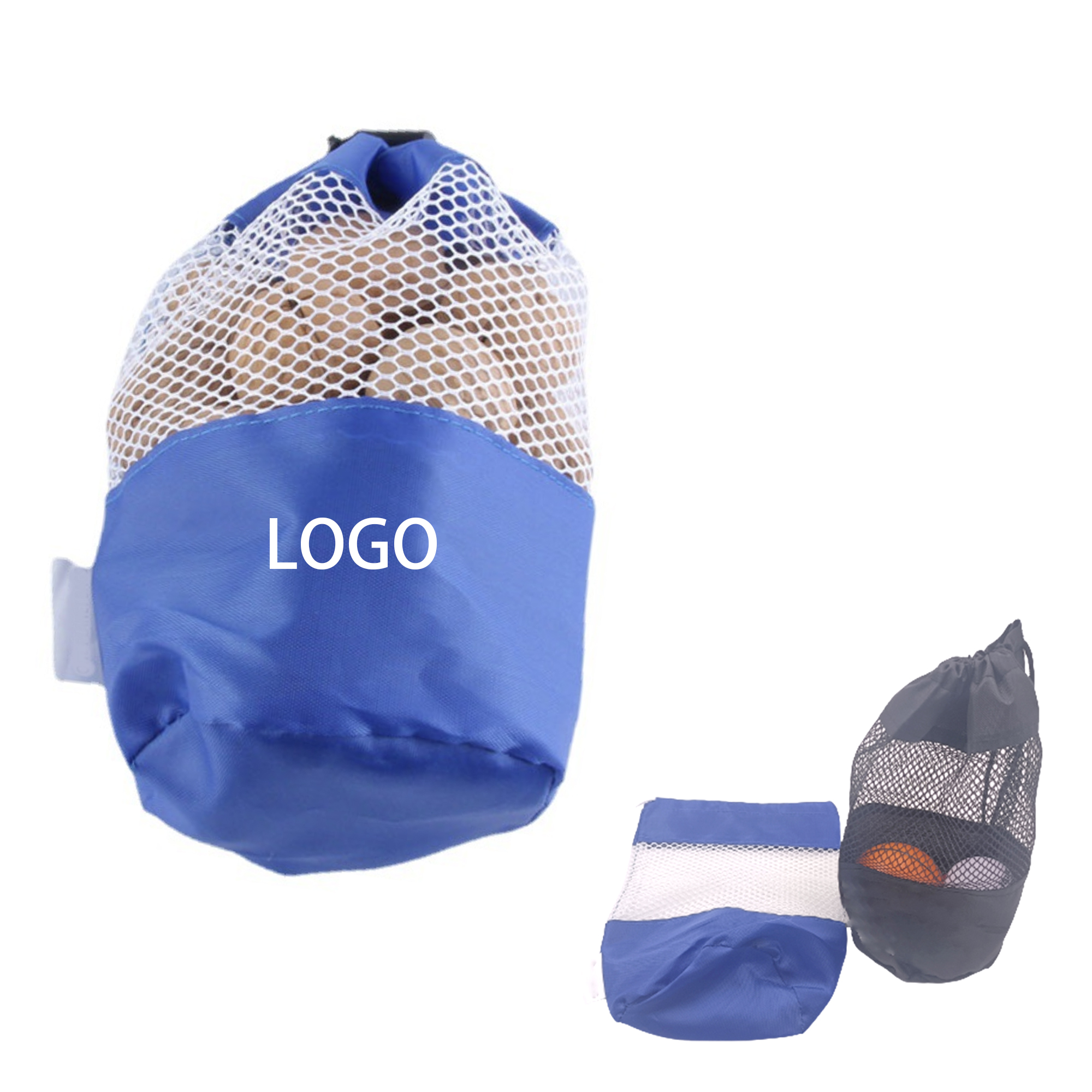 Wholesale Custom Blue Scuba Diving Mesh Drawstring Bag 1