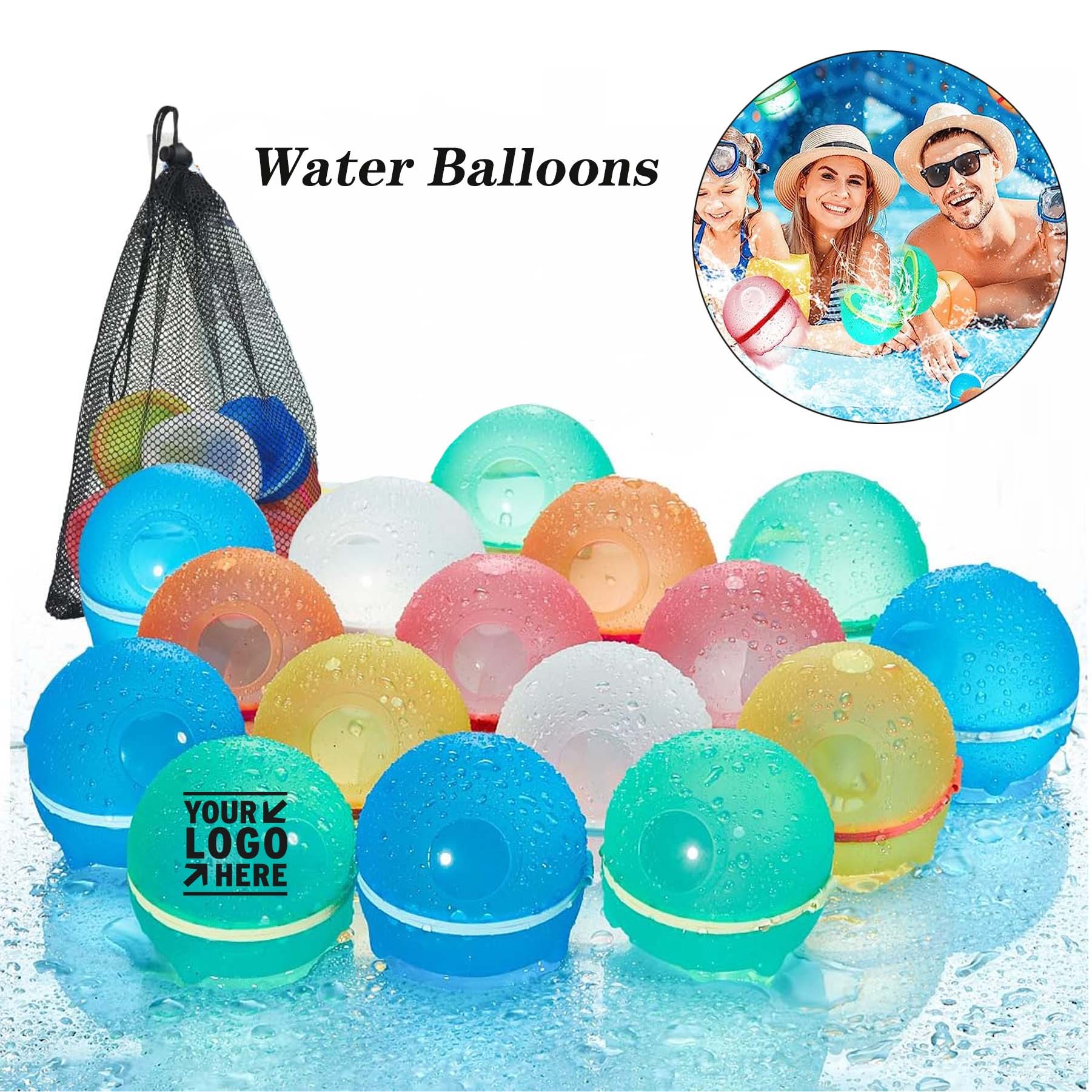 Kids Adults Outdoor Reusable Lightweight Magnetic Silicone Water Balloon 2