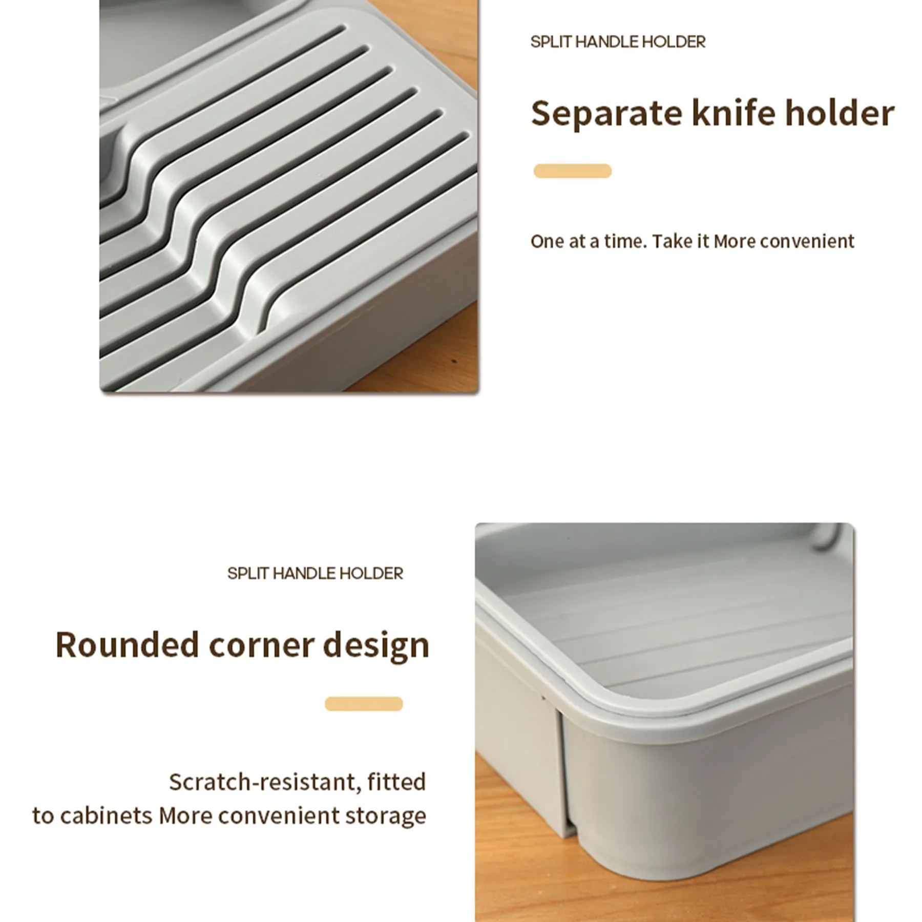 Polypropylene Single-Knife Rack Kitchen Drawer Storage Box 1