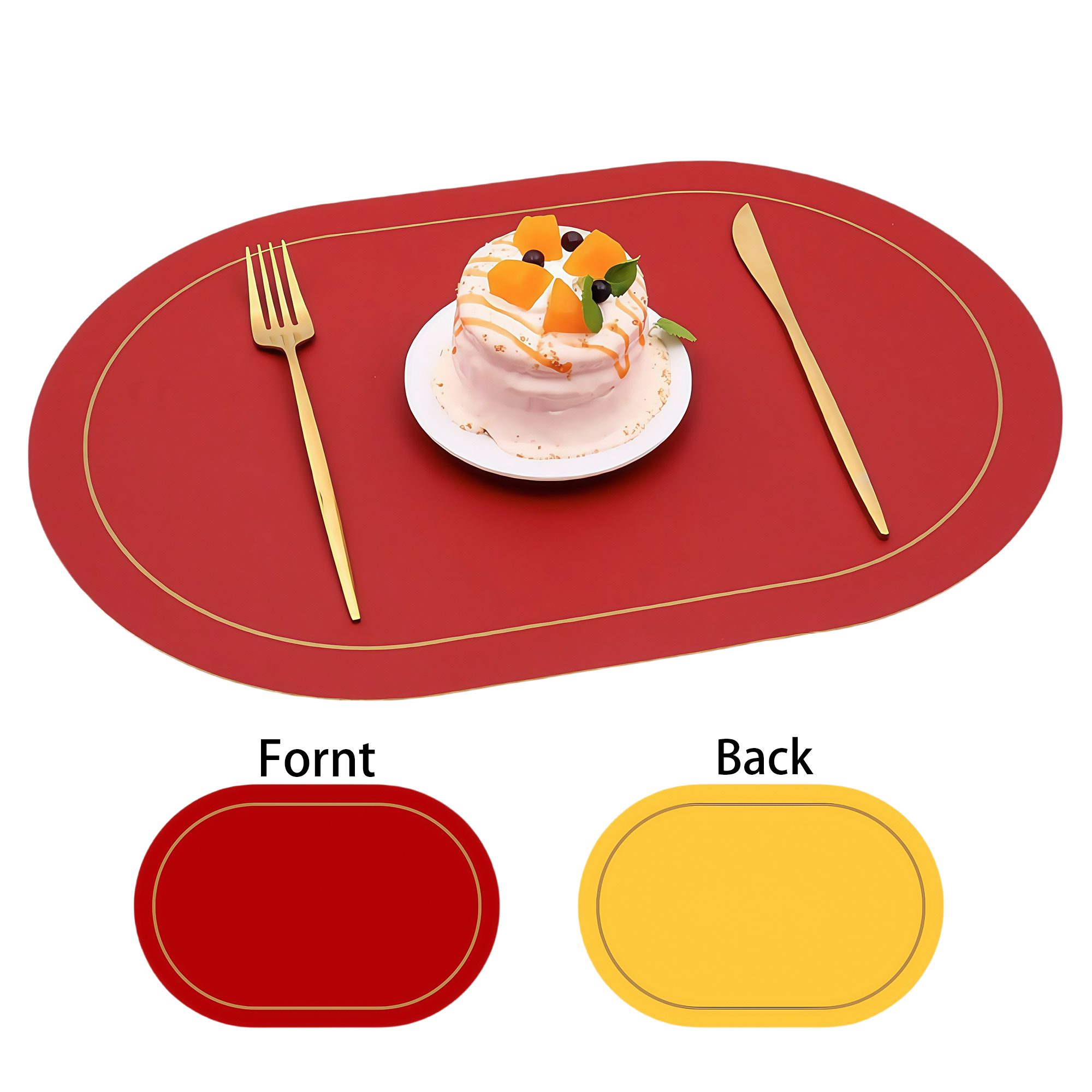 Oval Dual-Color Placemats 7