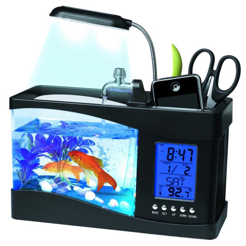 Aquarium Fish Tank With Filter And Light 2