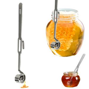 Coil Shaped Honey Dipper Stick Stirrer Stainless Steel 9
