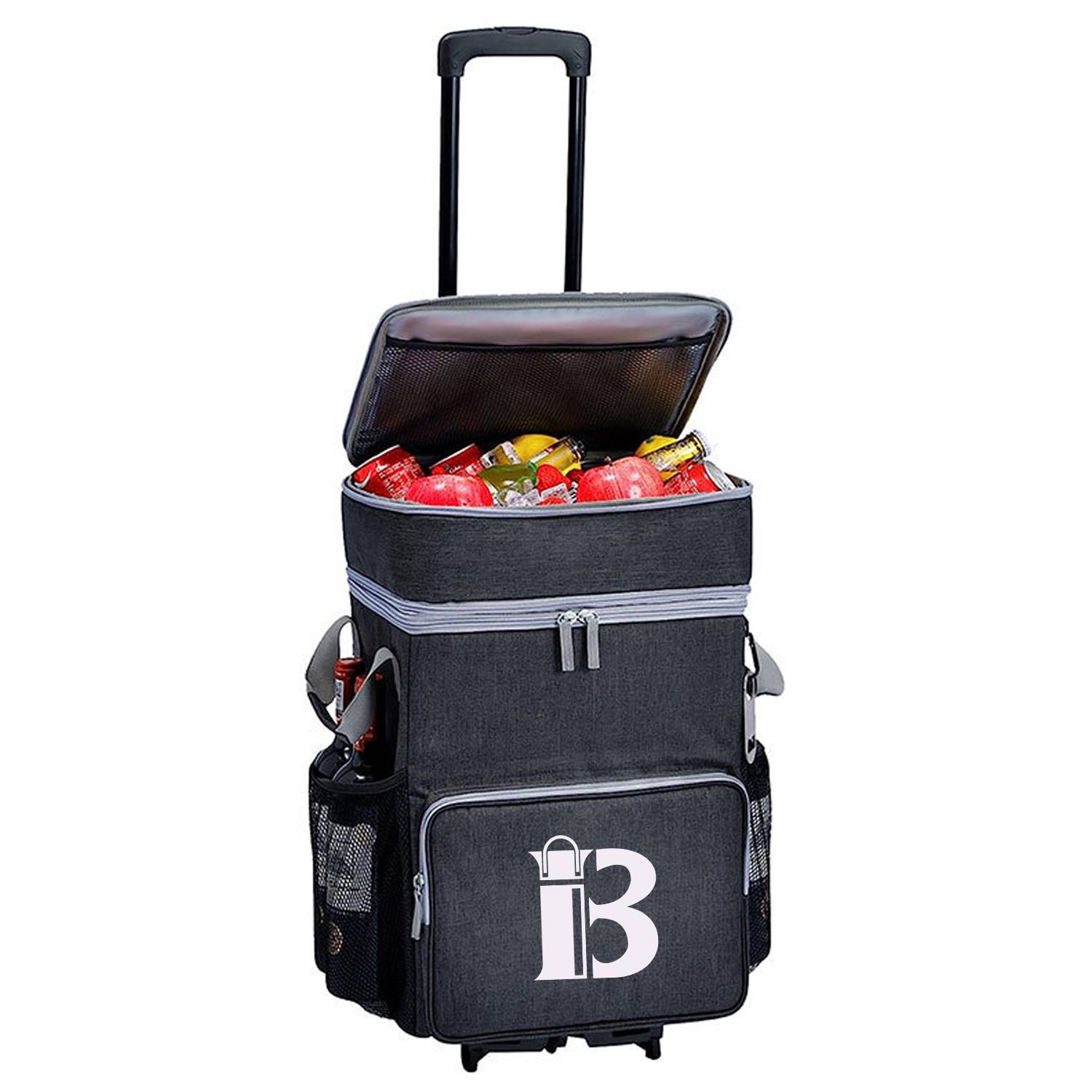 34L Insulated Leakproof Foldable Rolling Cooler Bag