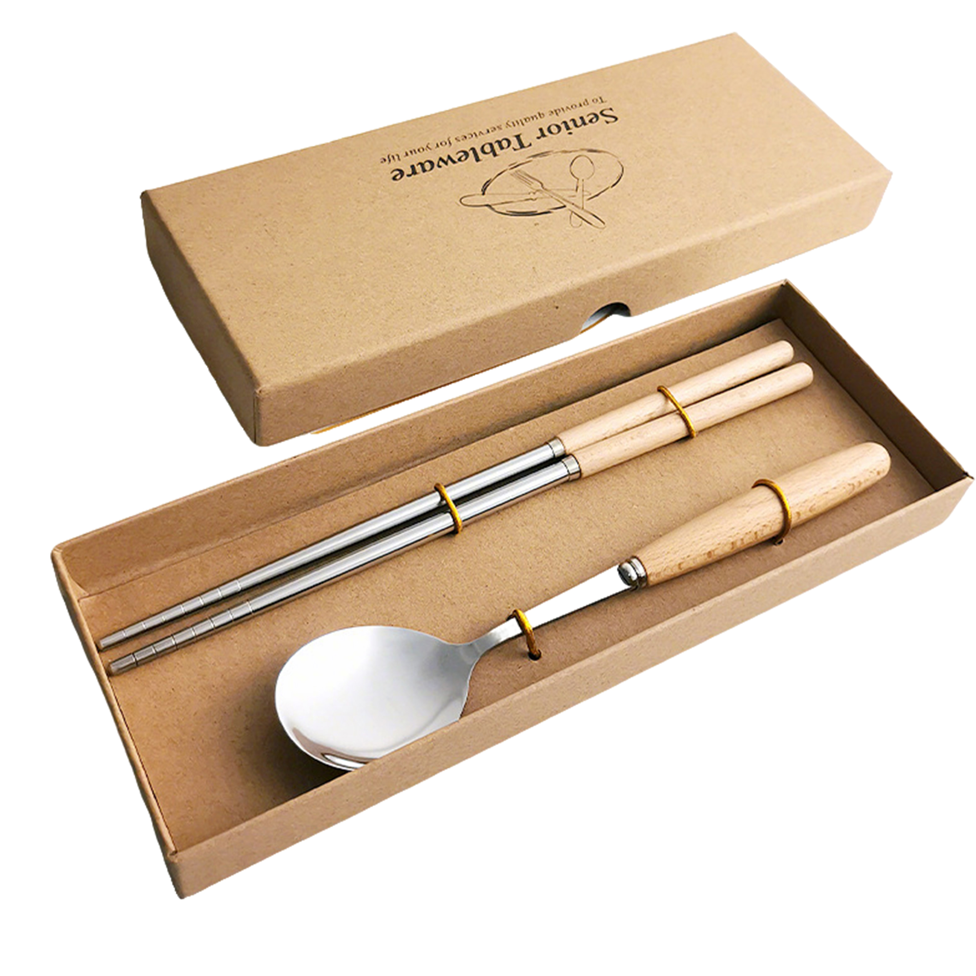Stainless Steel Cutlery Set With Wooden Handle 9.45" 3