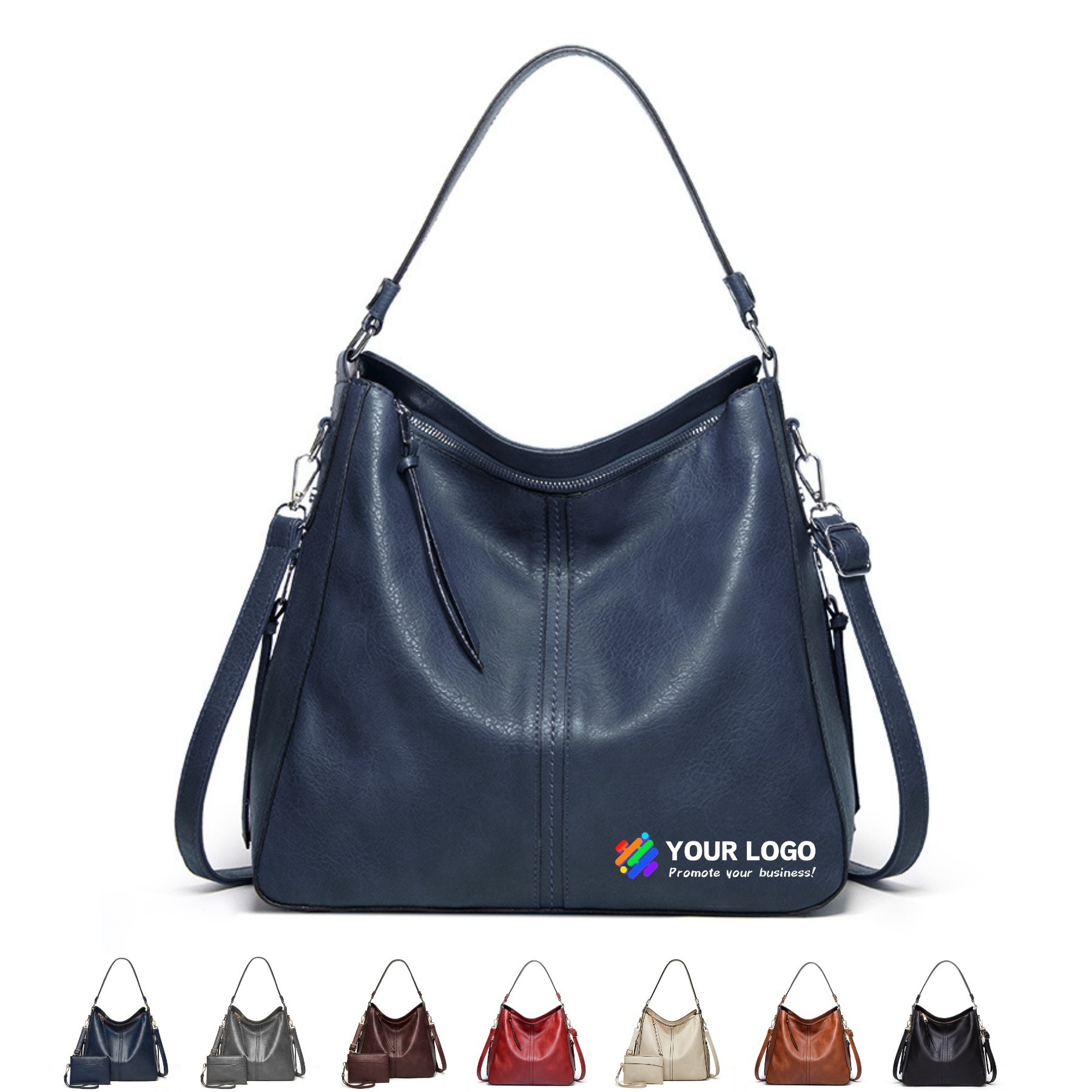 Vegan Leather Hobo Shoulder Bag 1