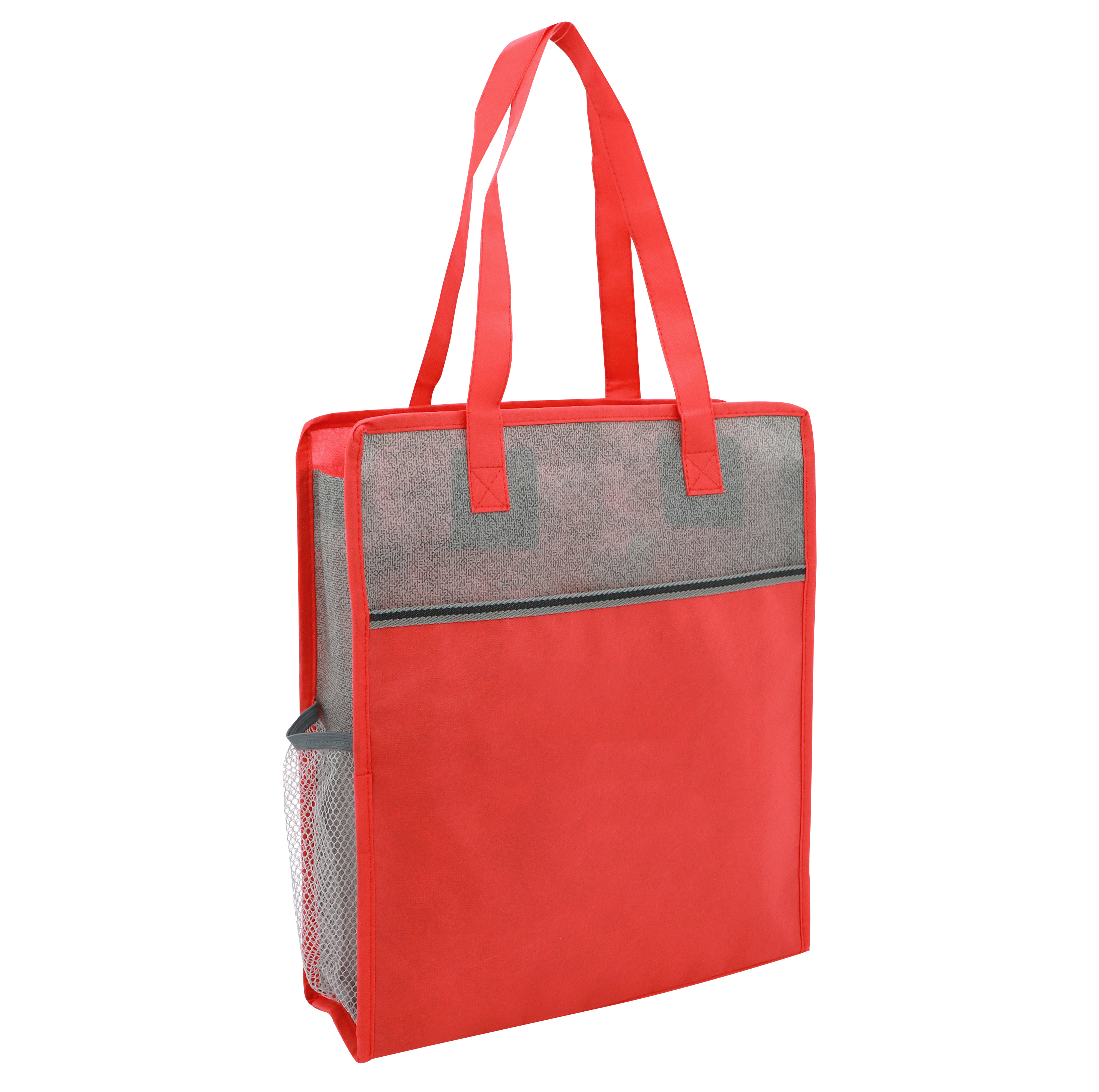 Color Basics Heathered Non-Woven Tote Bag 1