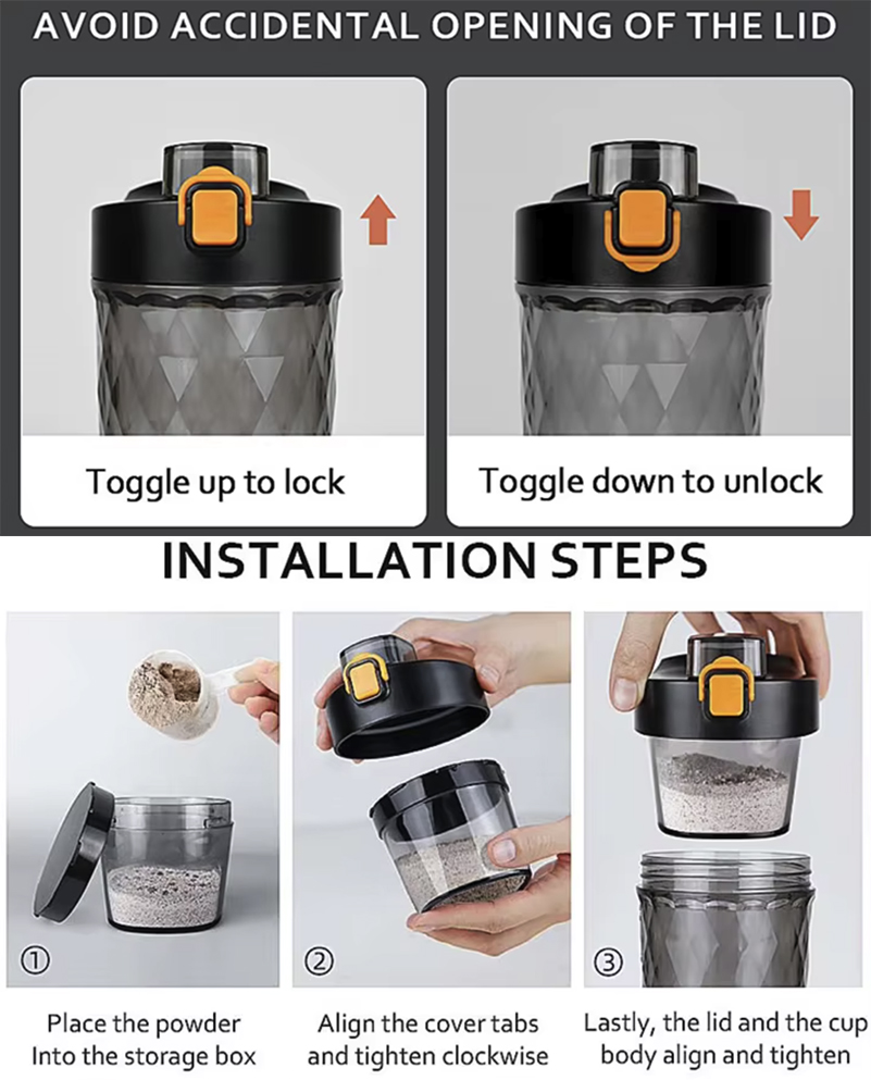 20oz Portable Automatic Vortex Mixer Cup Leakproof Protein Mix Bottle 2