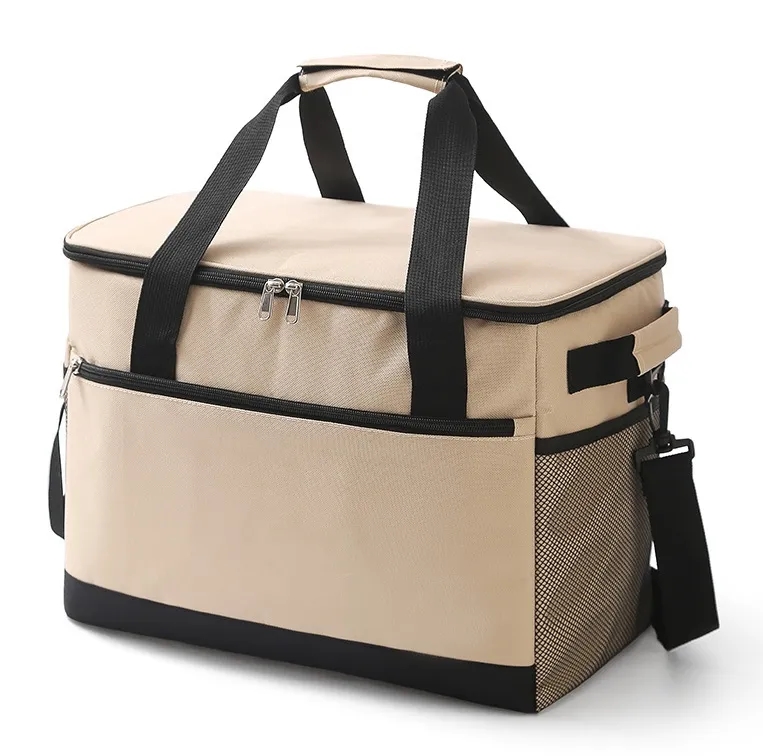 Insulated Lunch Tote Bag Dual Compartment Leak Proof Custom Logo Reusable 5