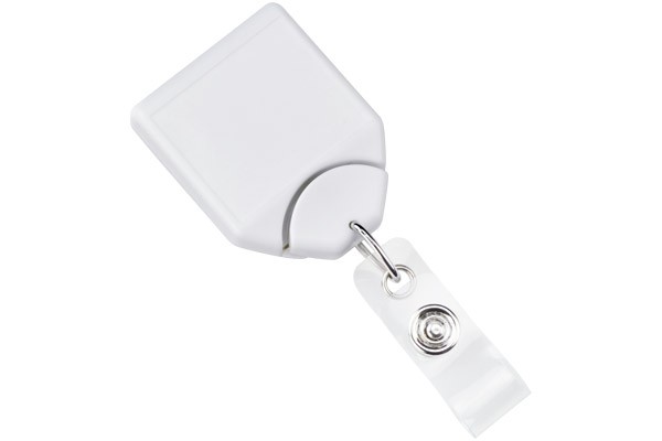 Square Badge Reel w/ Clear Vinyl Strap 2