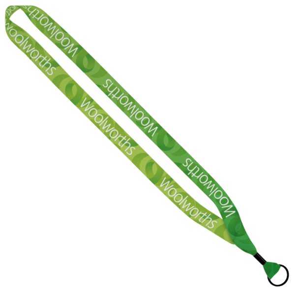 3/4" rPET Dye-Sublimated Lanyard w/ Metal Crimp & Metal Split-Ring 21