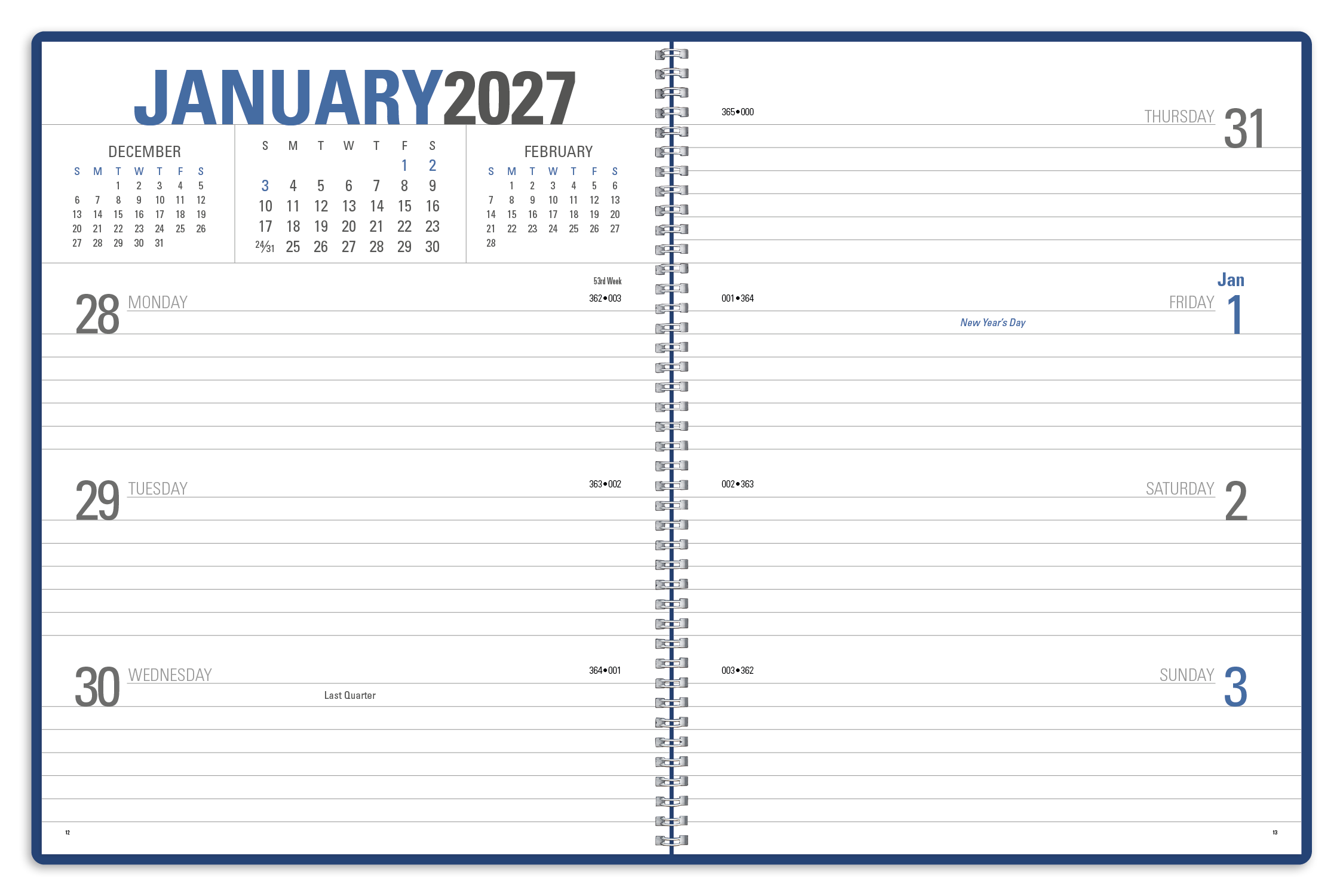 Triumph® Calendars Classic Weekly Planner 114