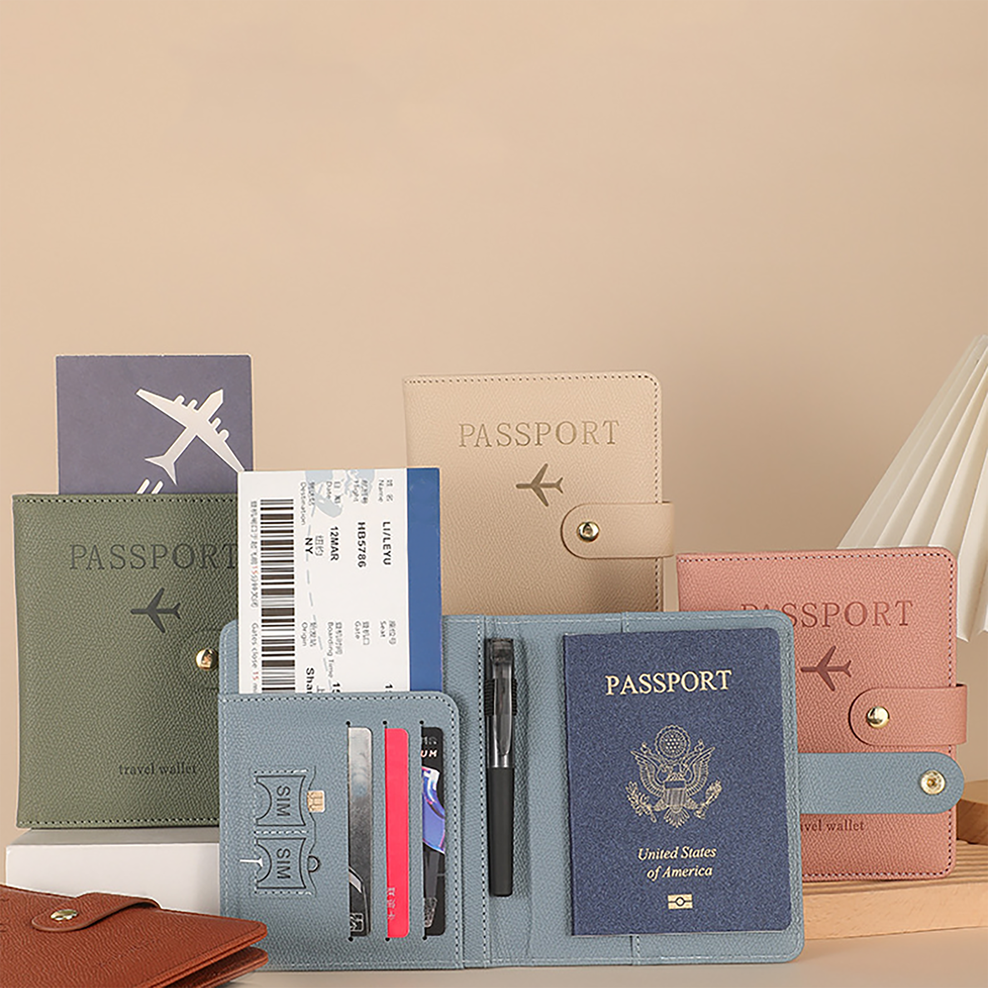 RFID-Blocking Travel Passport Organizer with Ticket Pocket 4