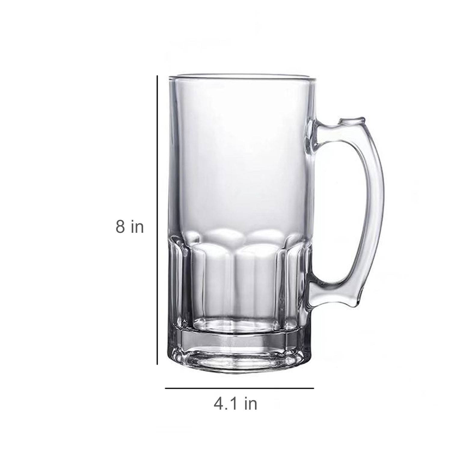 35oz Heavy Large Capacity Clear Glass Beer Mug 6