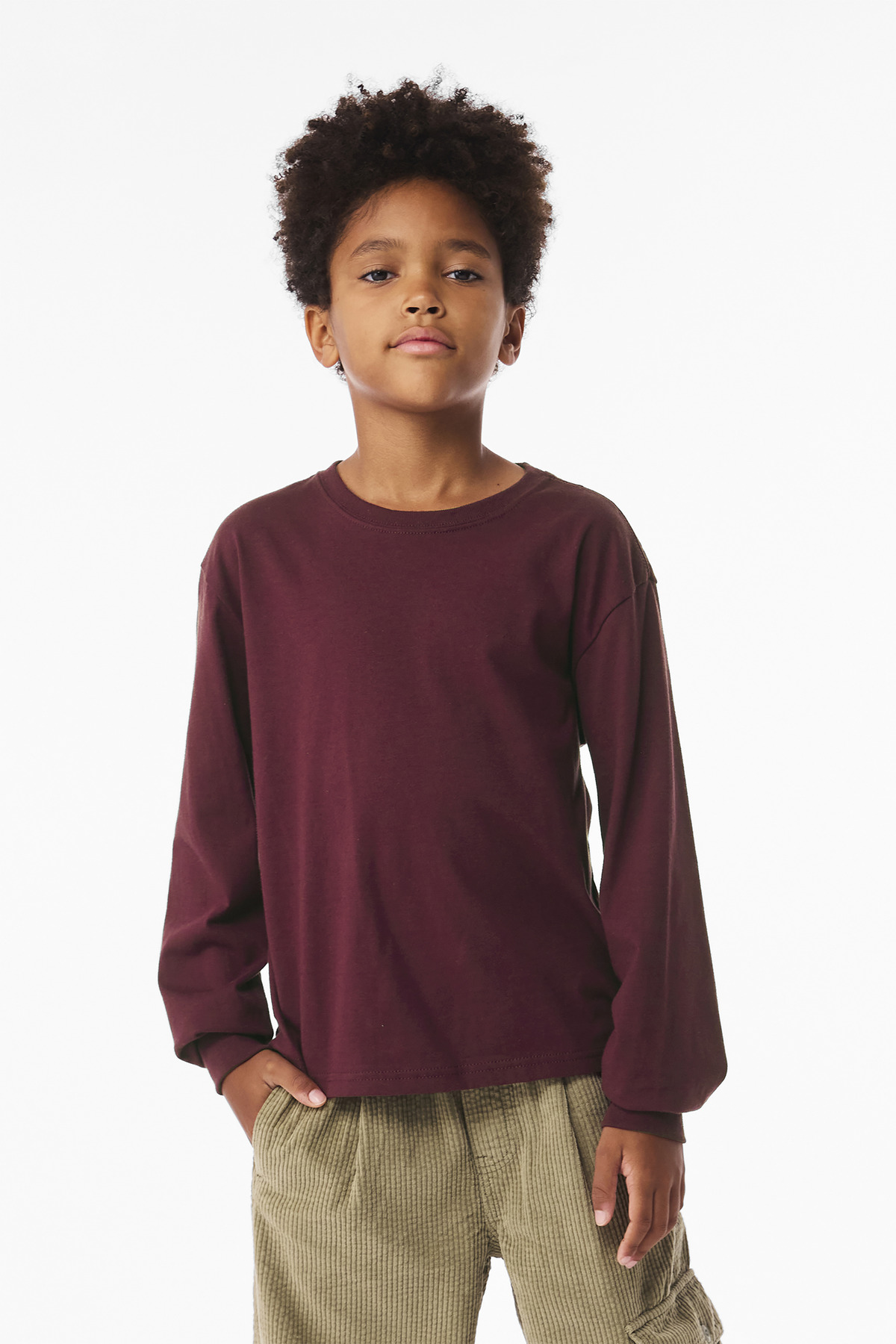 BELLA+CANVAS Youth 6-Ounce Heavyweight Long Sleeve Tee BC3511Y 39