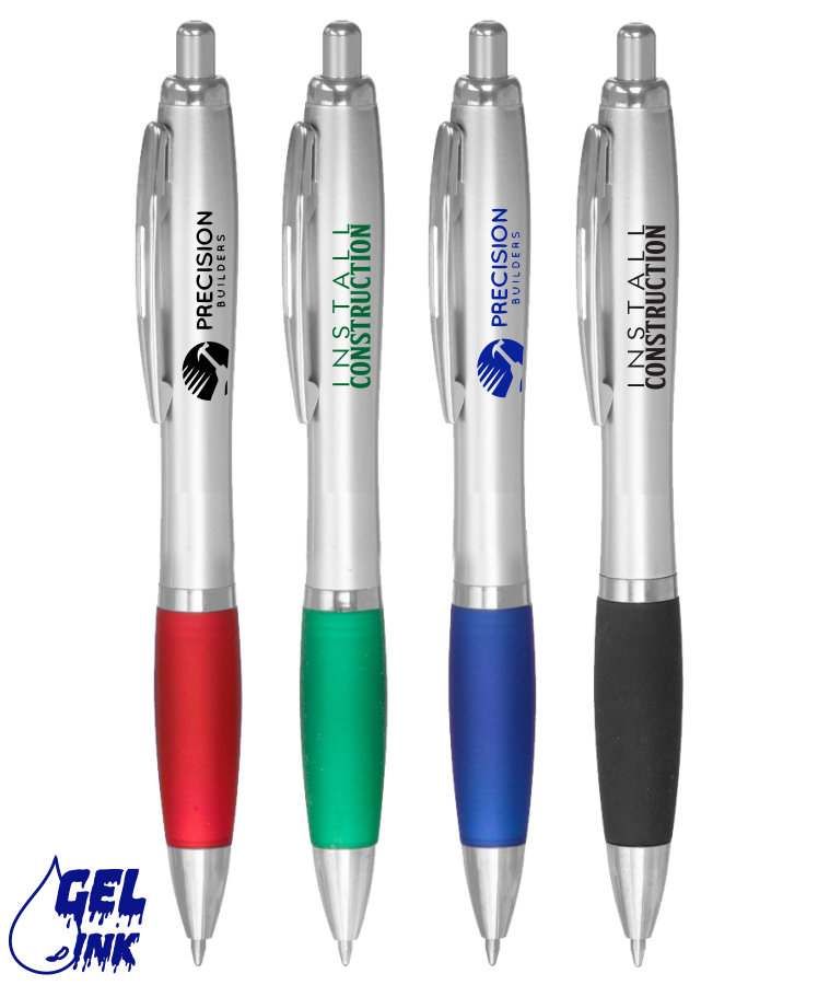 Rio Retractable Gel Pen with Rubber Grip 2